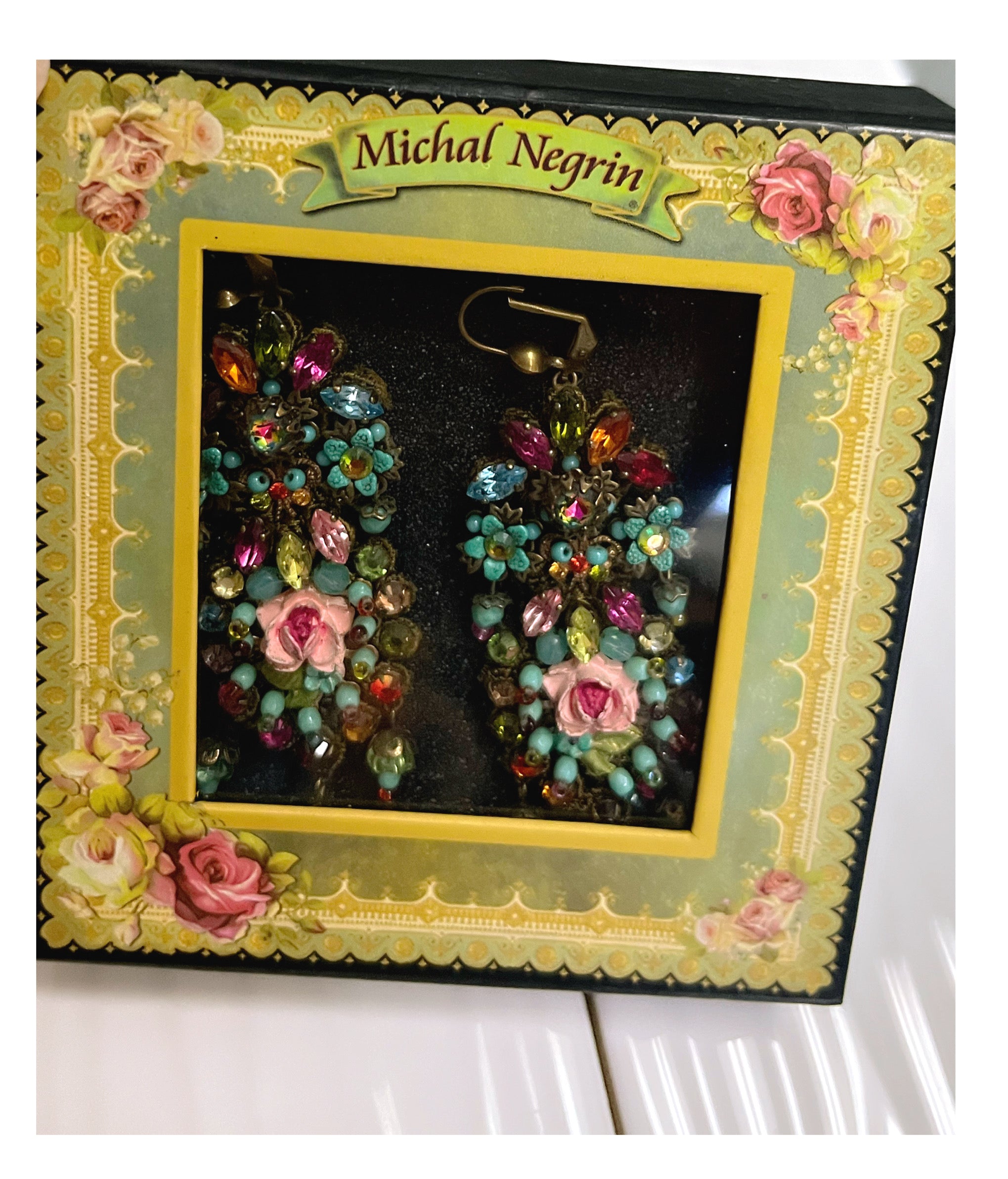 Michal Negrin multi-color earrings, BRAND NEW!