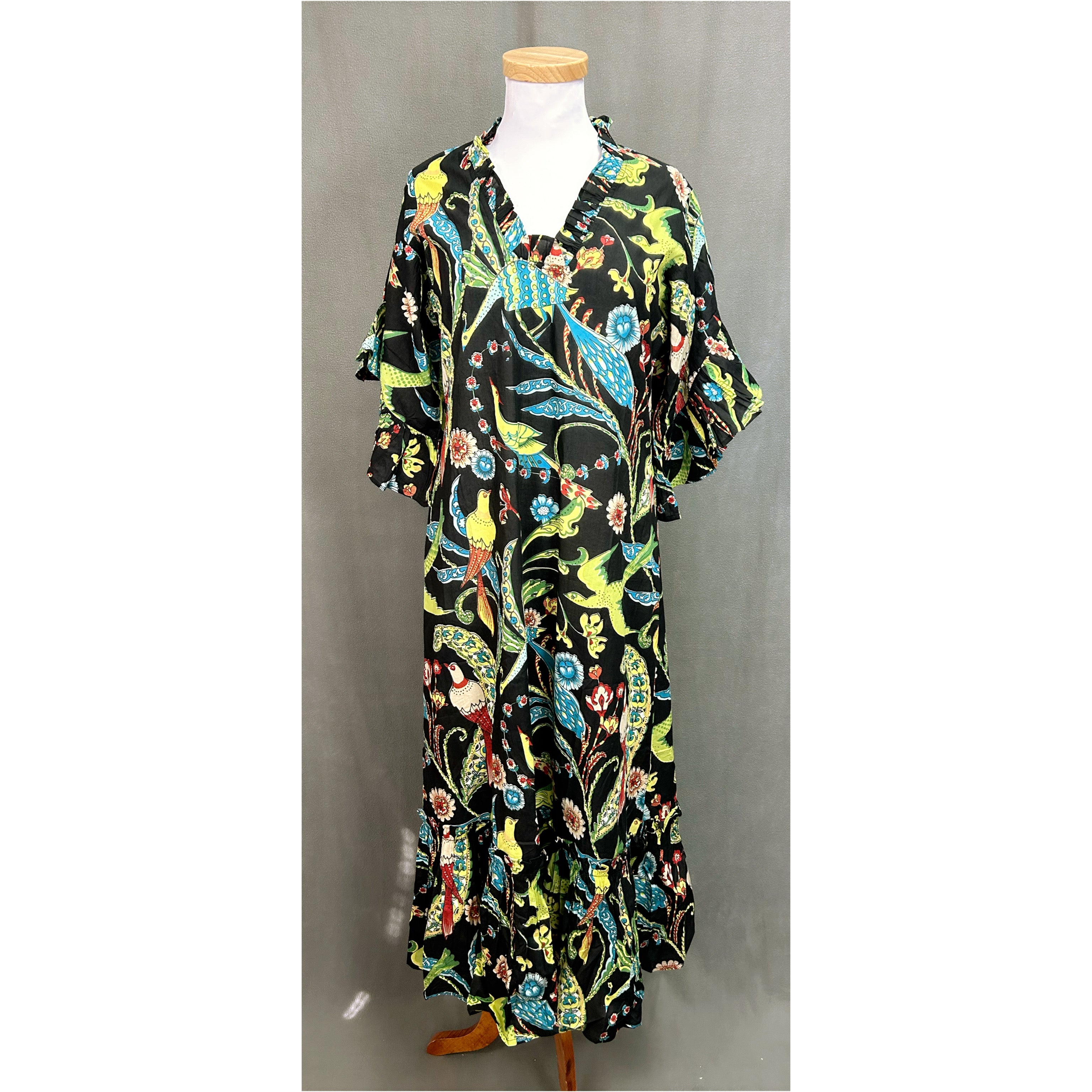 Fitzroy & Willa black print dress, size S, NEW WITH TAGS!