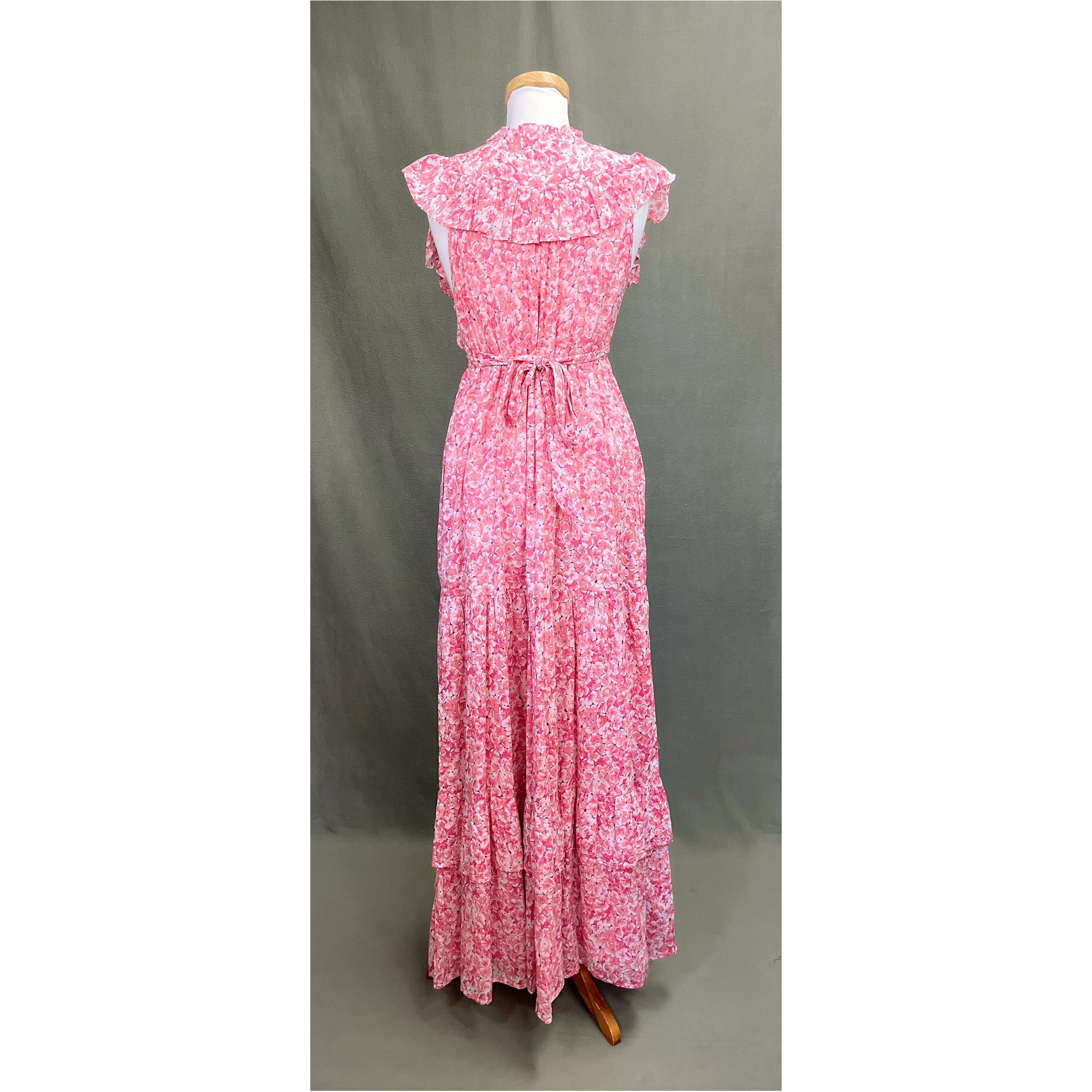 Banjanan pink floral maxi dress, size M