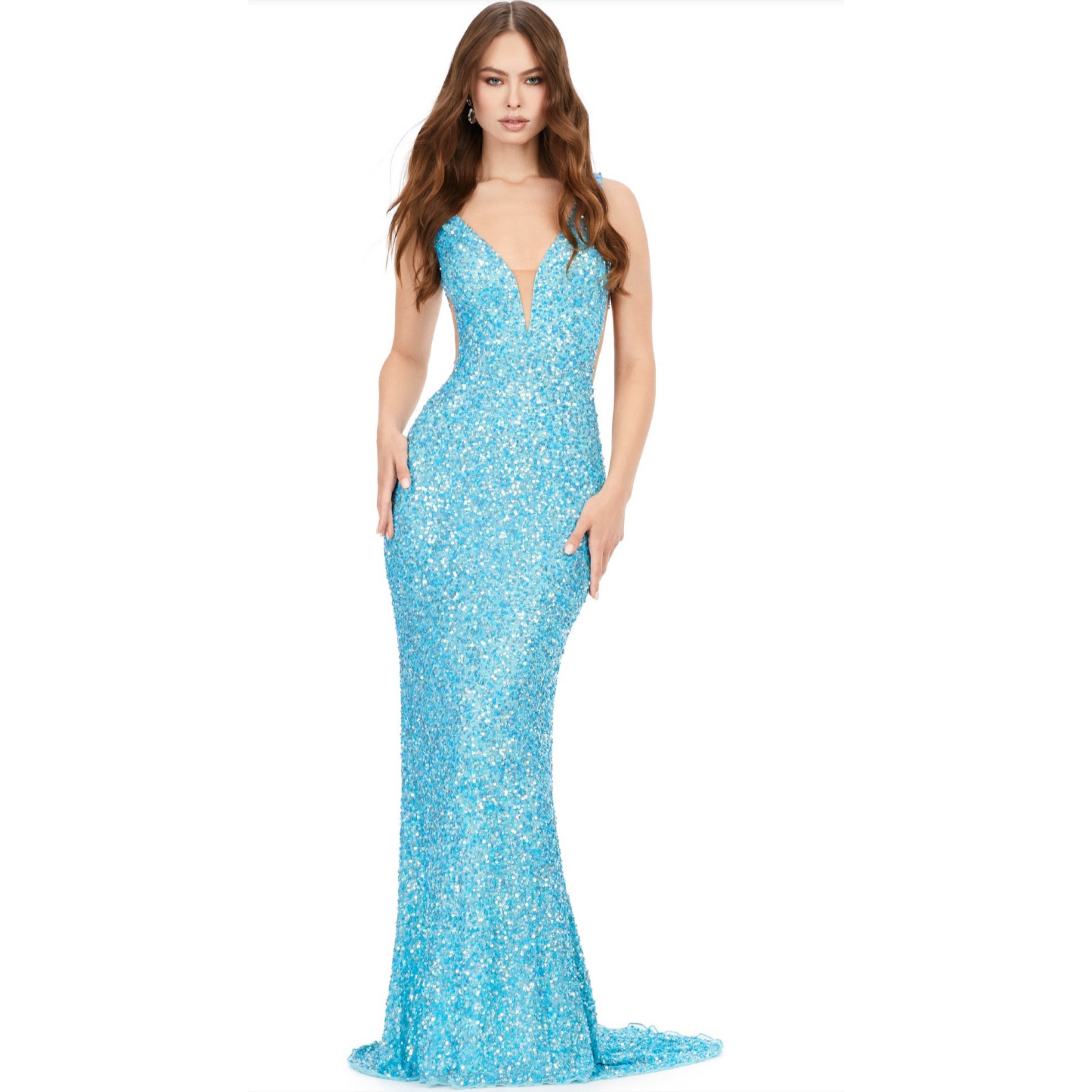 Ashley Lauren turquoise dress, size 4