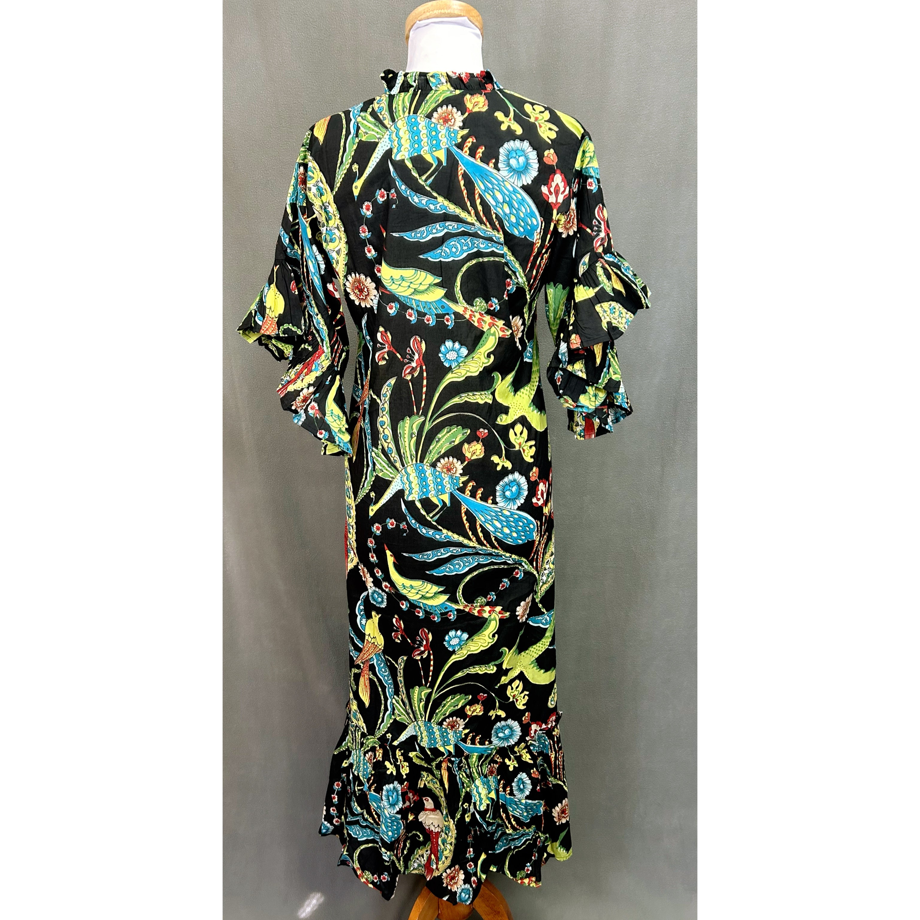 Fitzroy & Willa black print dress, size S, NEW WITH TAGS!
