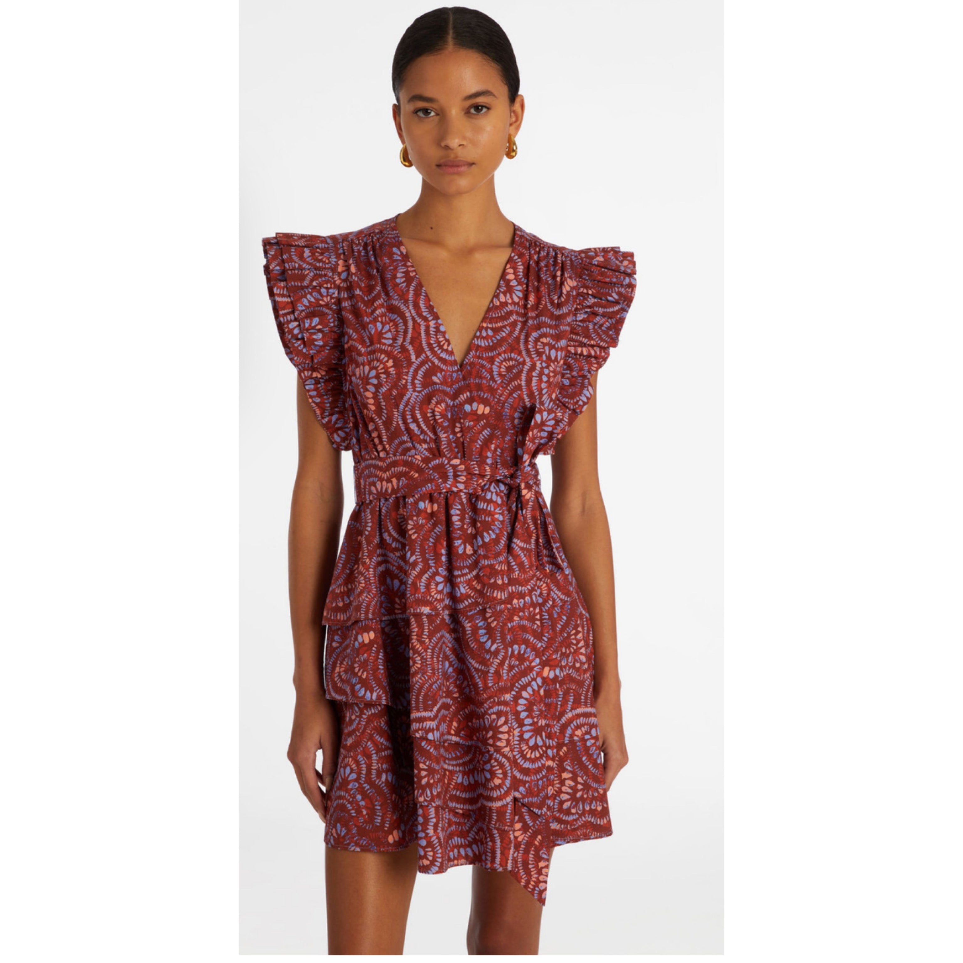 Marie Oliver rust print dress, size S