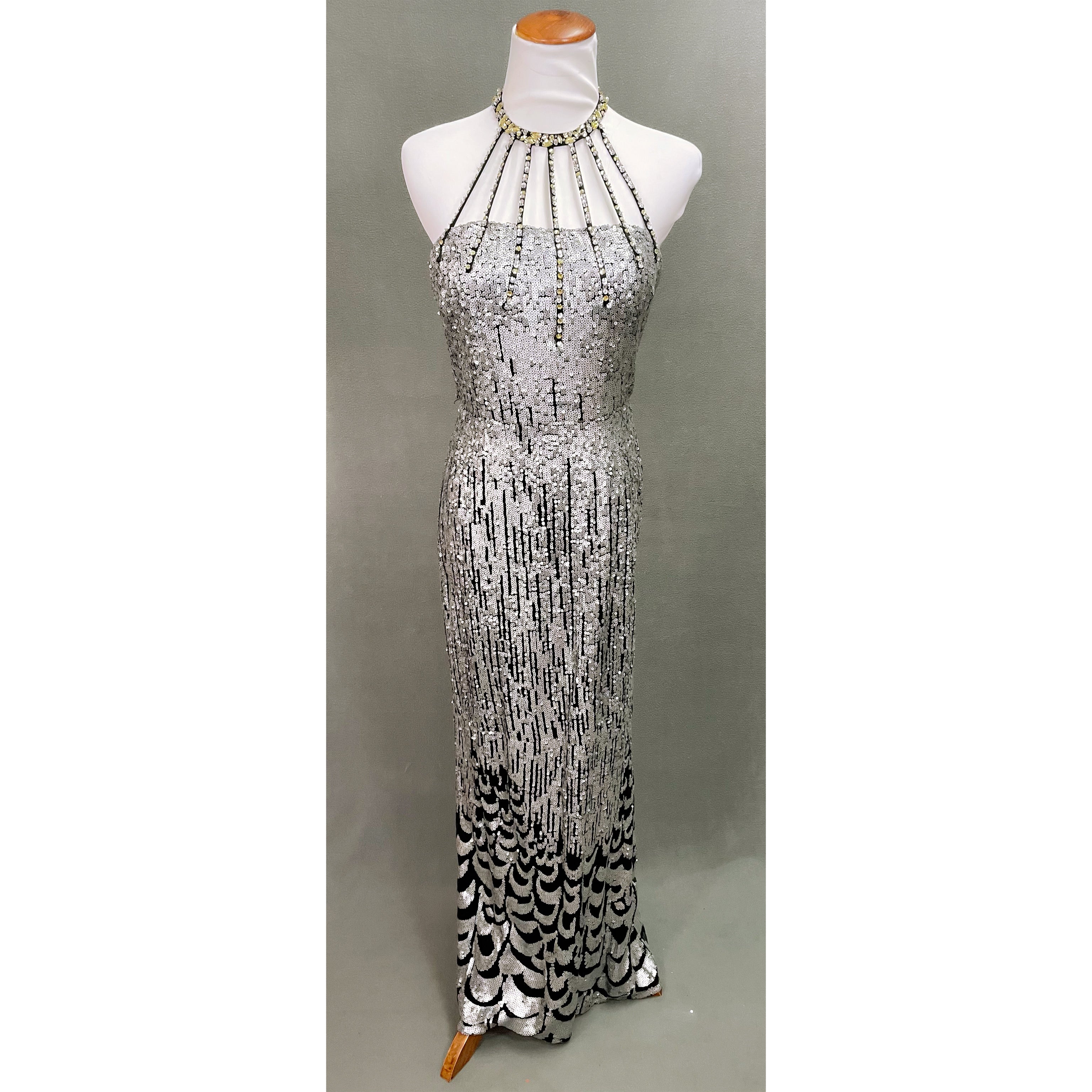 Faviana black & silver dress, size 6