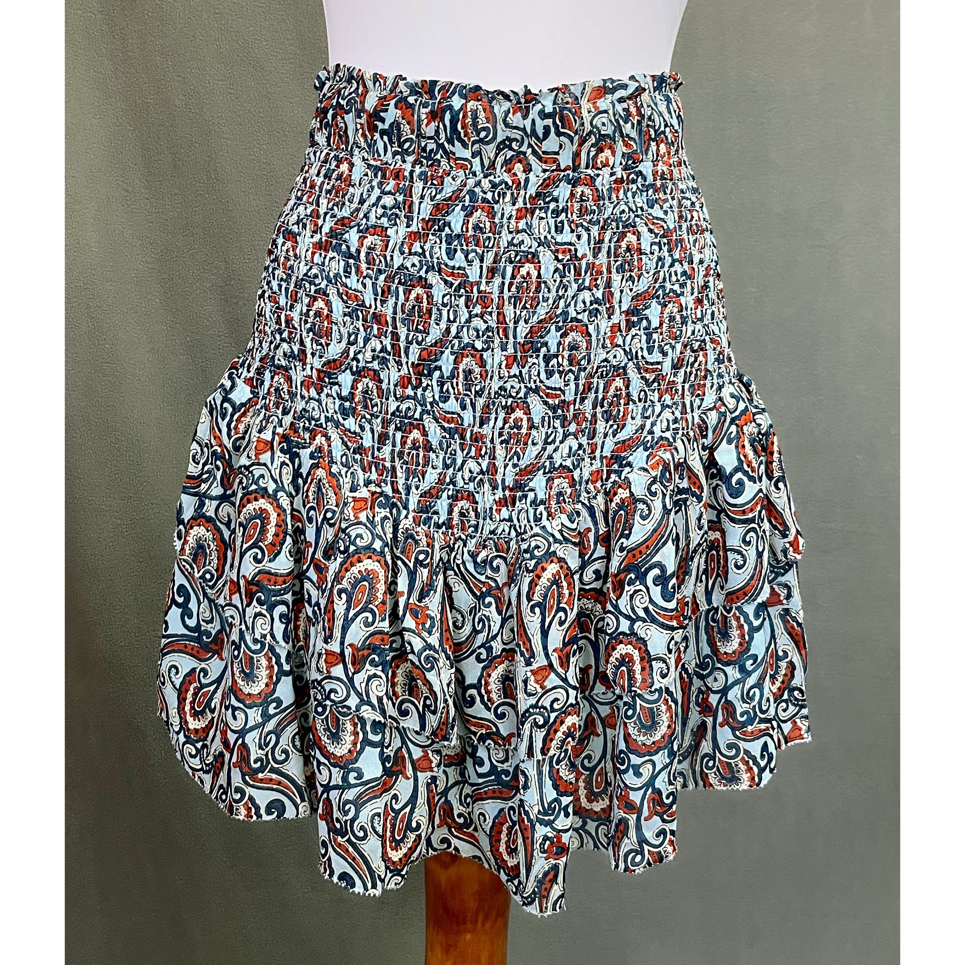 Karina Grimaldi blue print skirt, size M