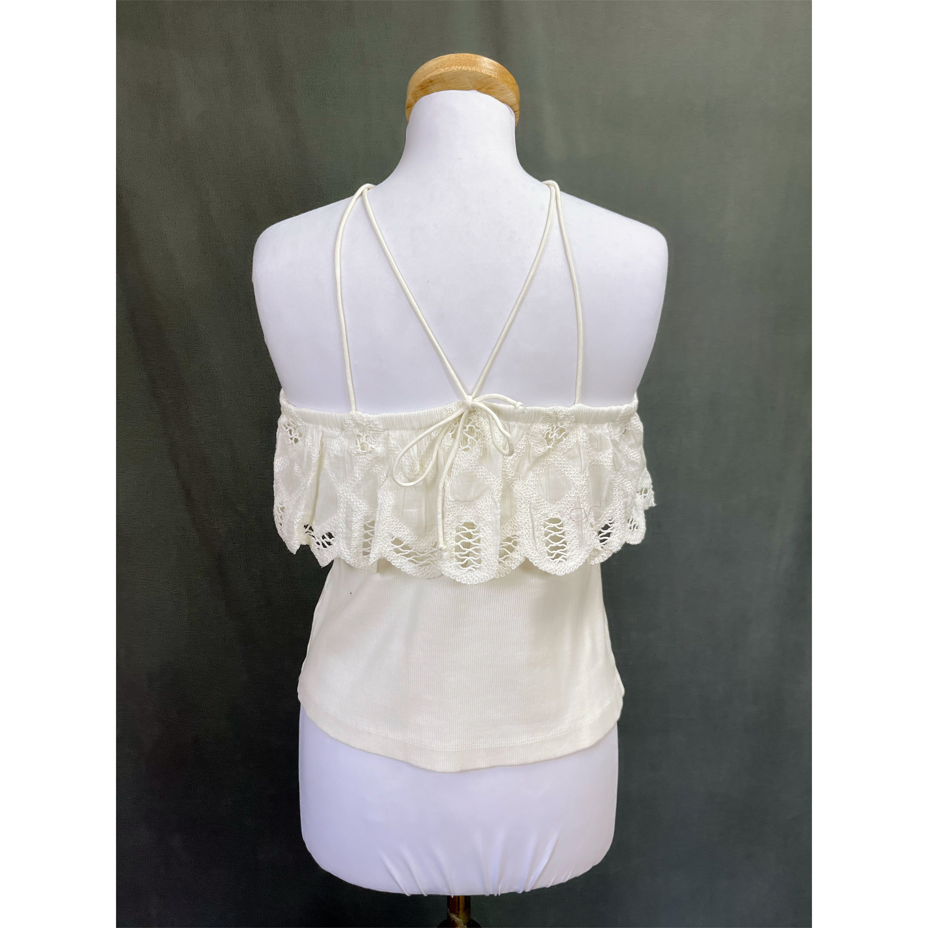 Anthropologie ivory top, size M