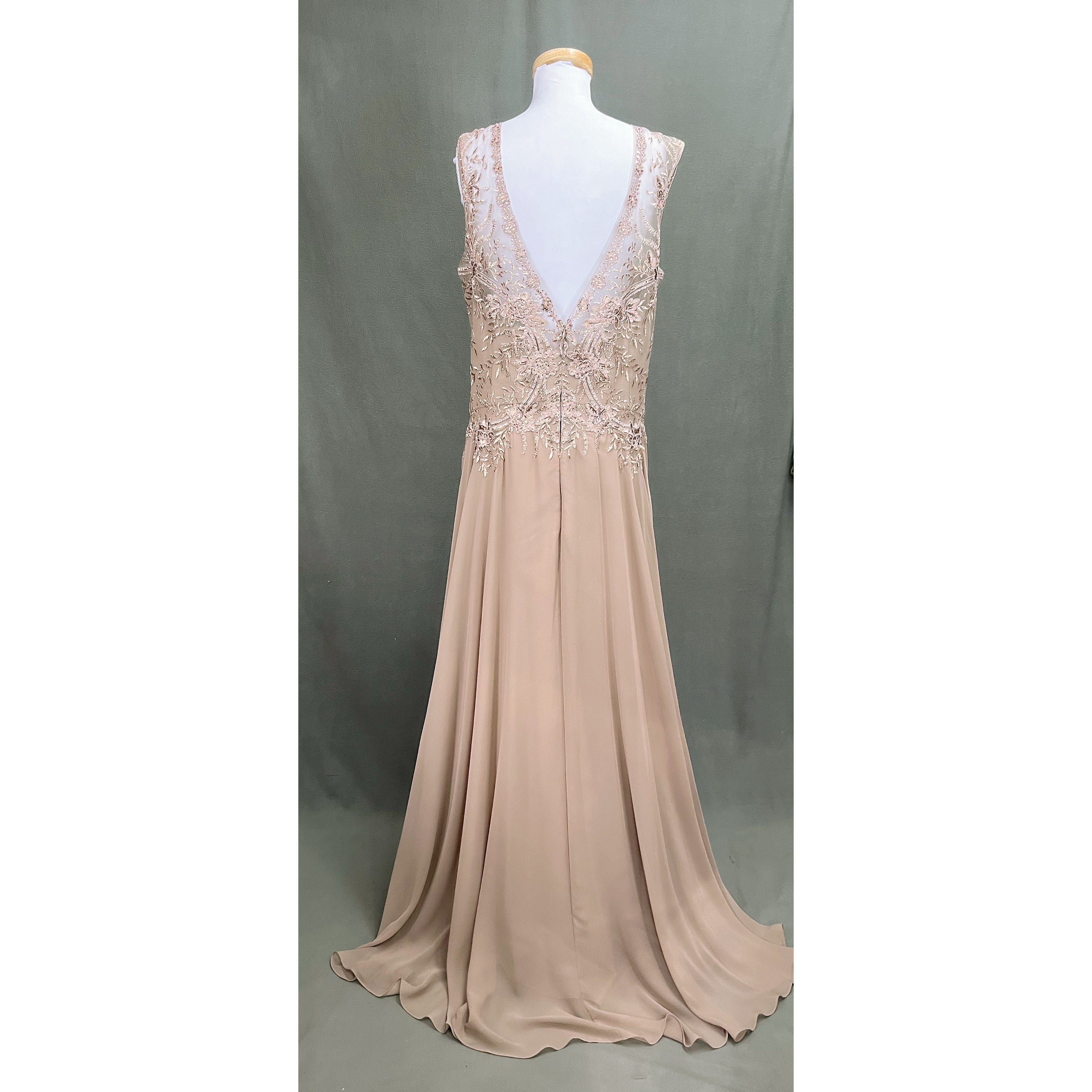 MGNY champagne dress, size 18, NEW WITH TAGS!