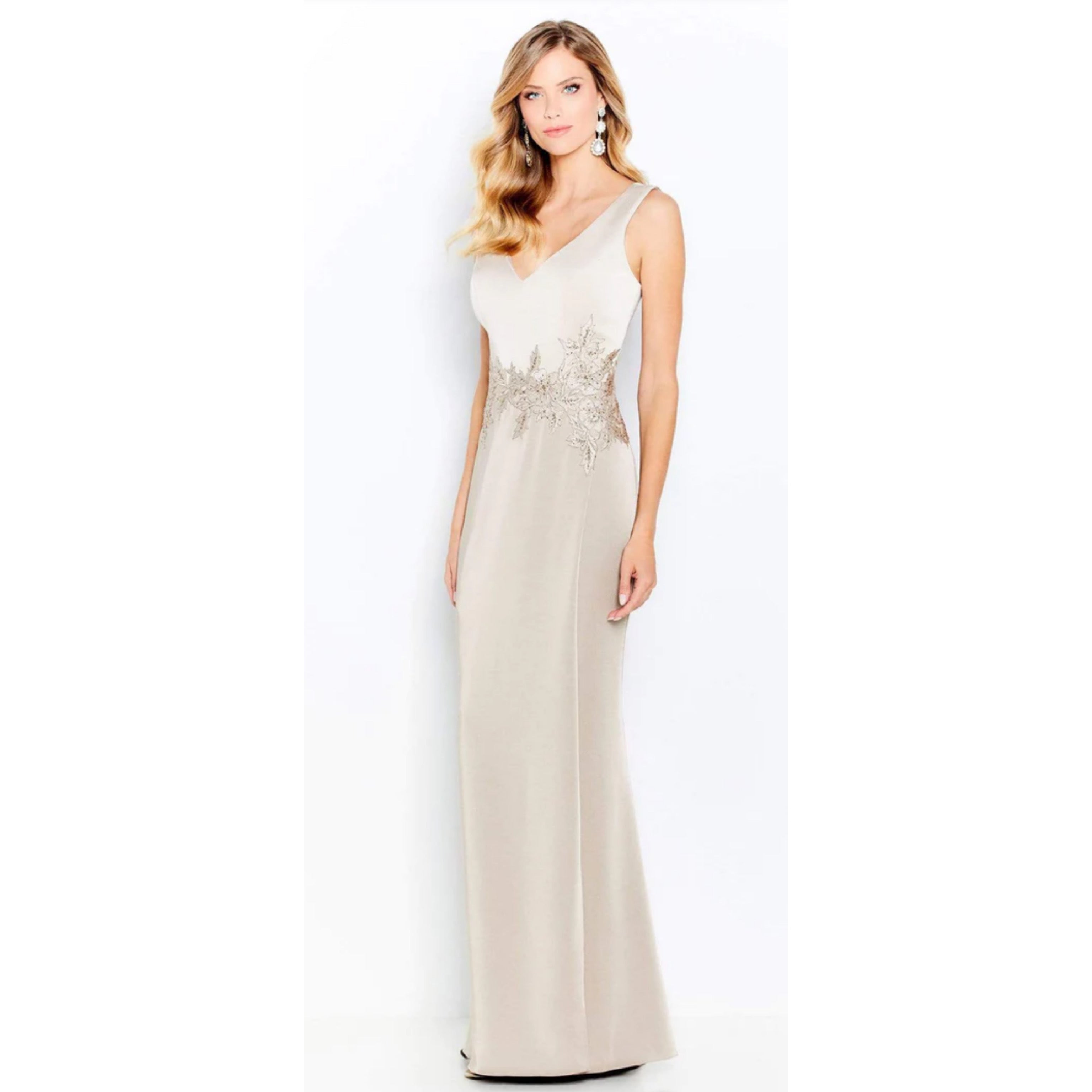 Cameron Blake champagne dress, size 14, NEW WITH TAGS!