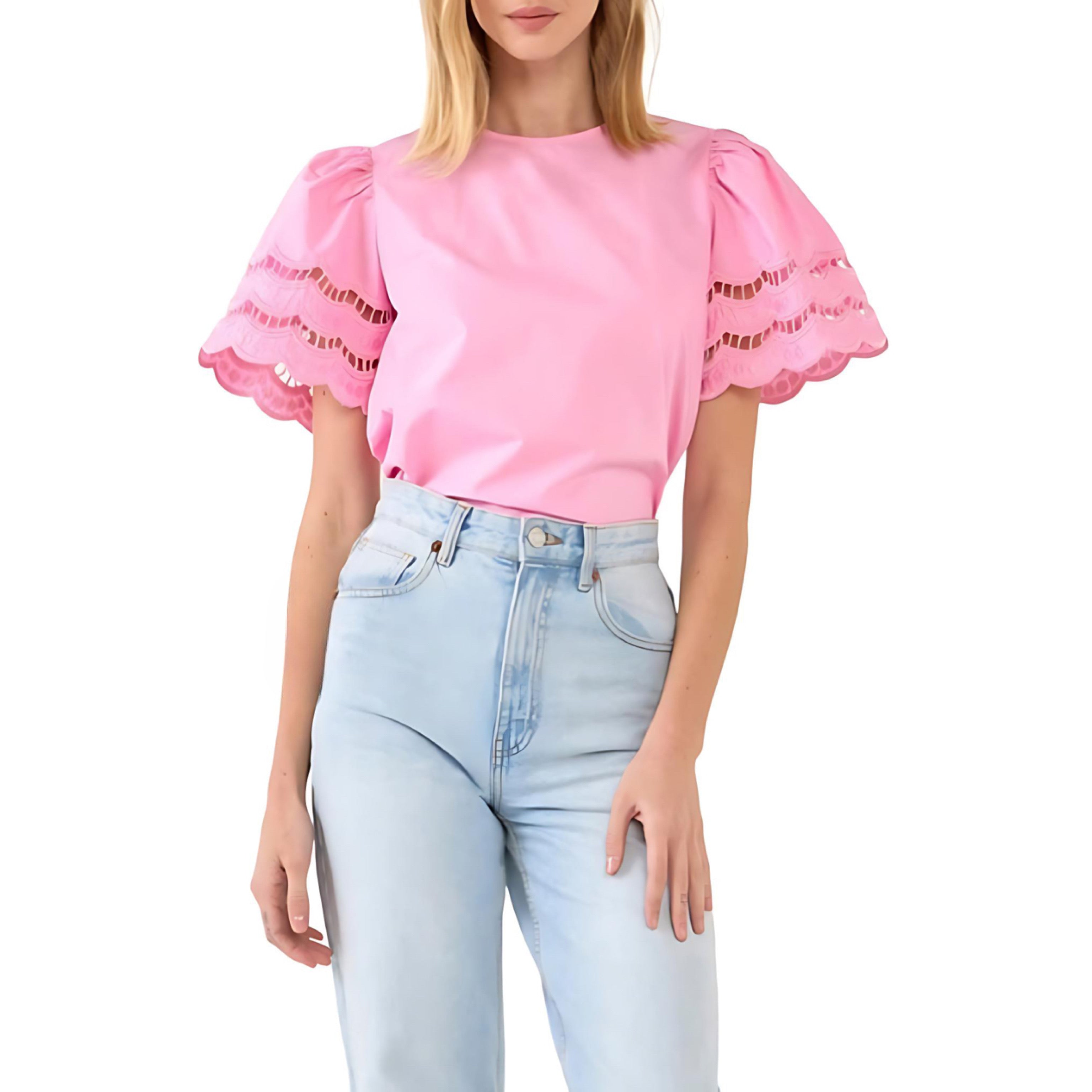 English Factory pink blouse, size S