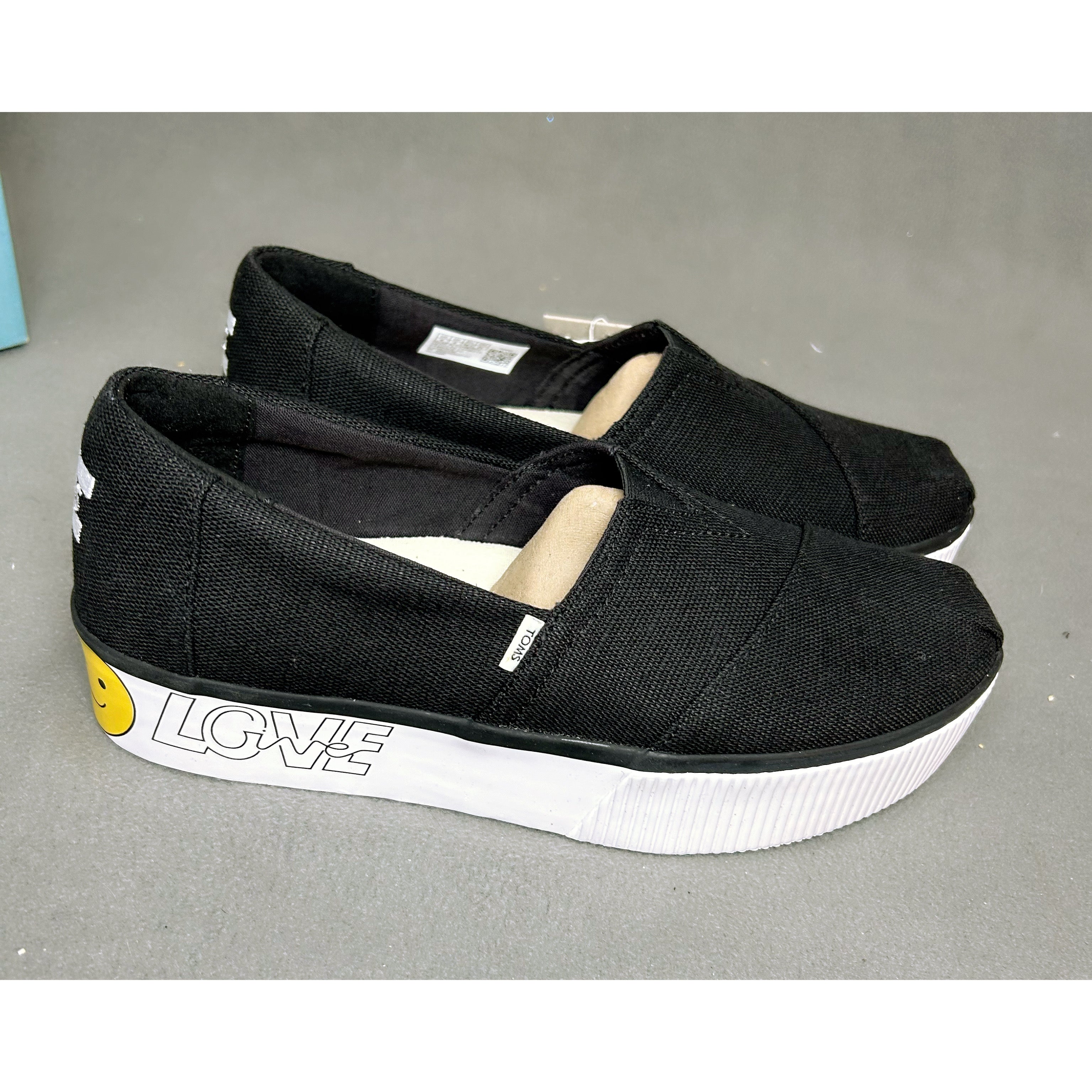 TOMS black Alpargata sneakers, size 8, NEW IN BOX!