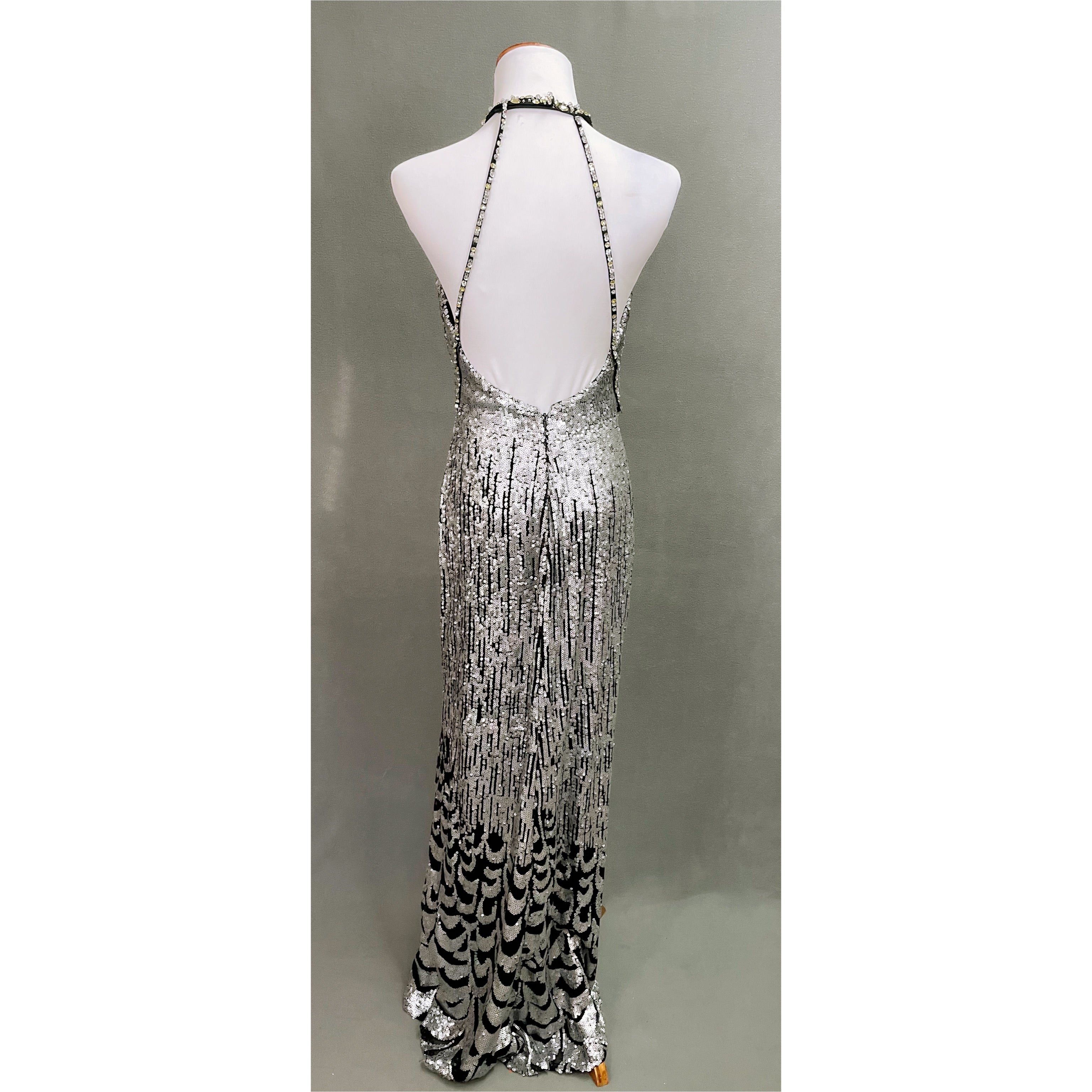 Faviana black & silver dress, size 6