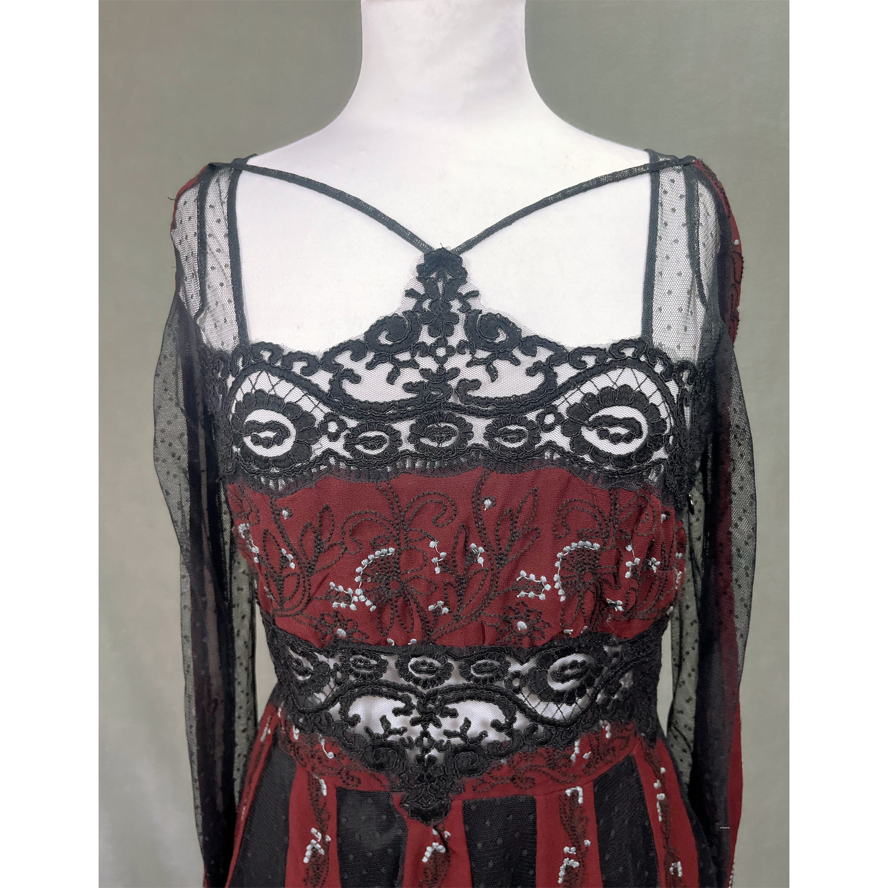 Free People black and wine dress, size 4