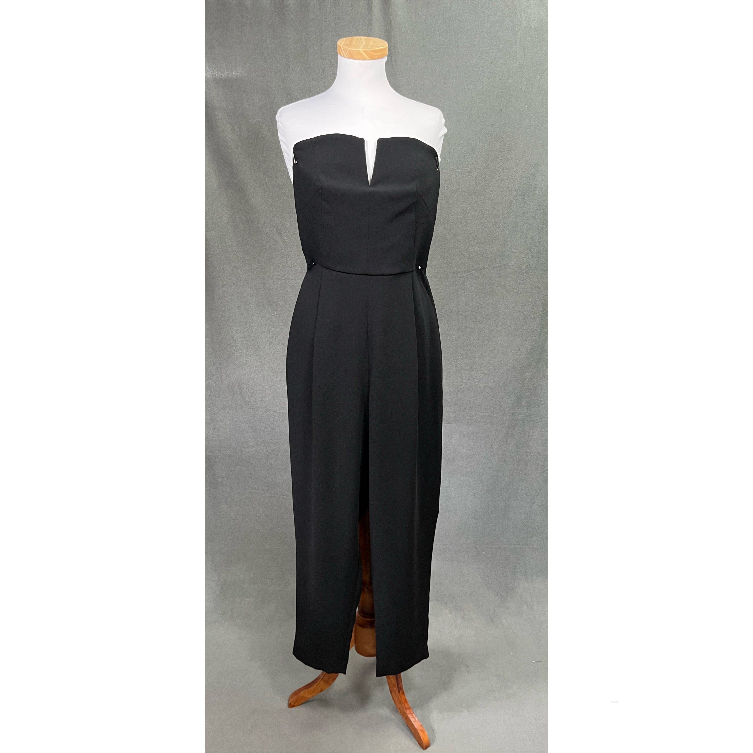 Topshop black strapless jumpsuit, size 8, LIKE NEW!