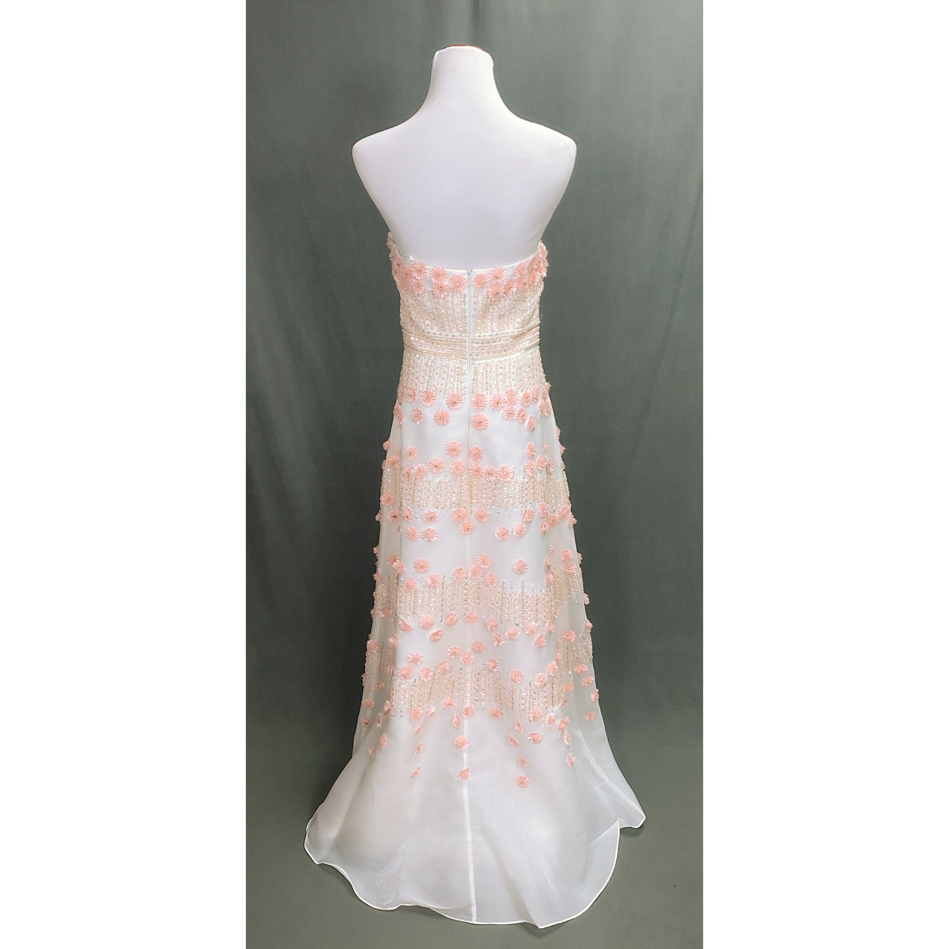 White & pink dress, size 6