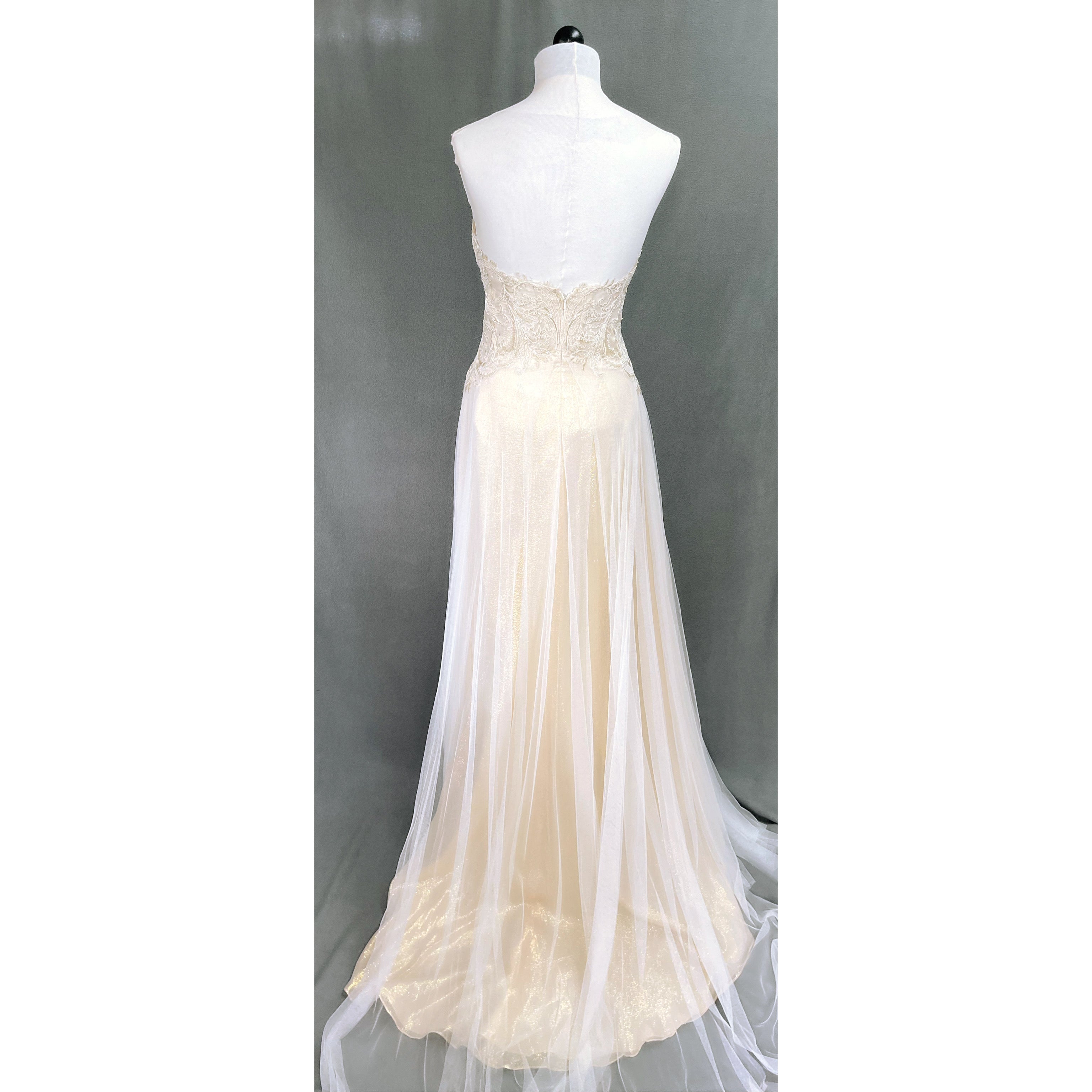 Love Marley gold and ivory dress, size 10