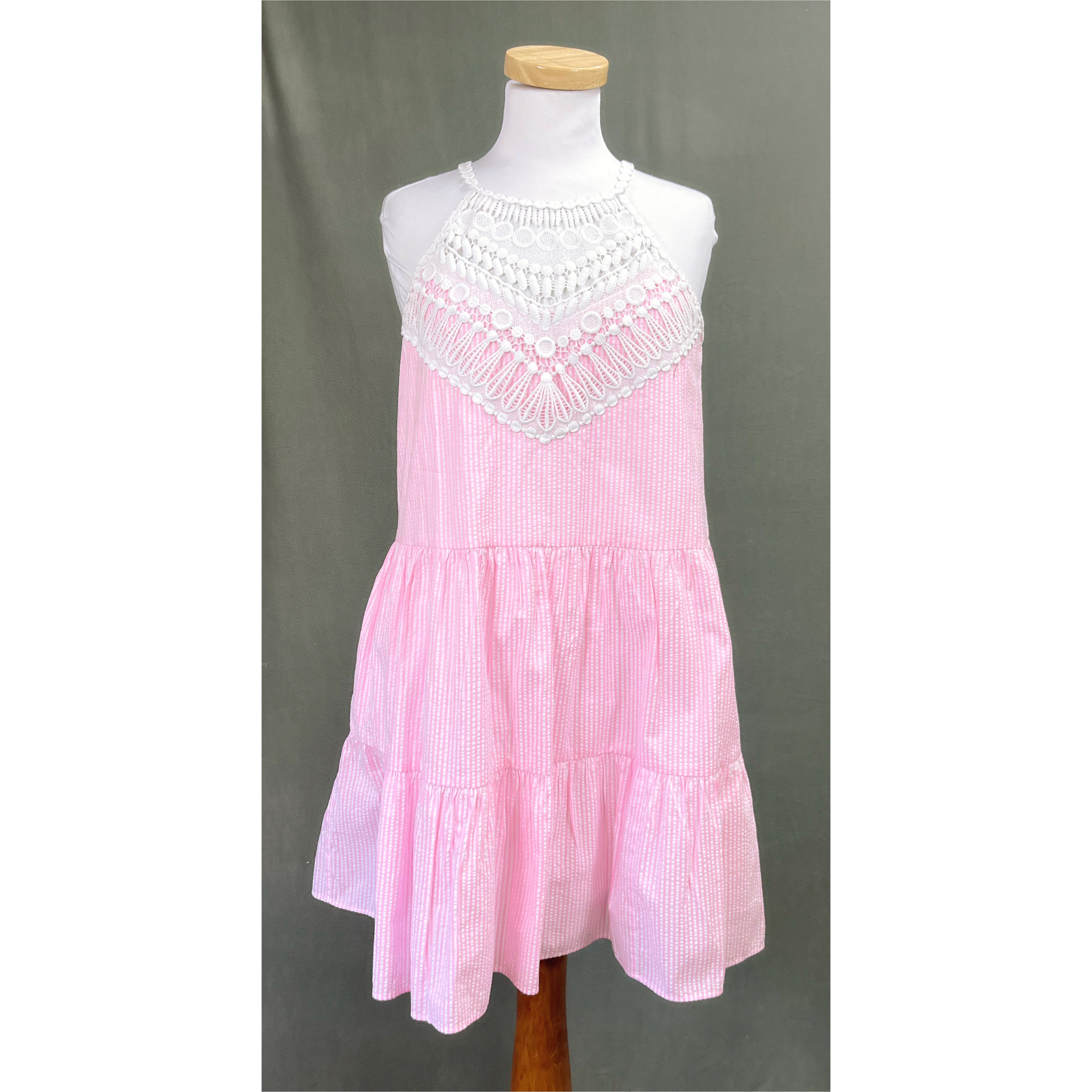 Lilly Pulitzer pink seersucker Britt dress, size 4