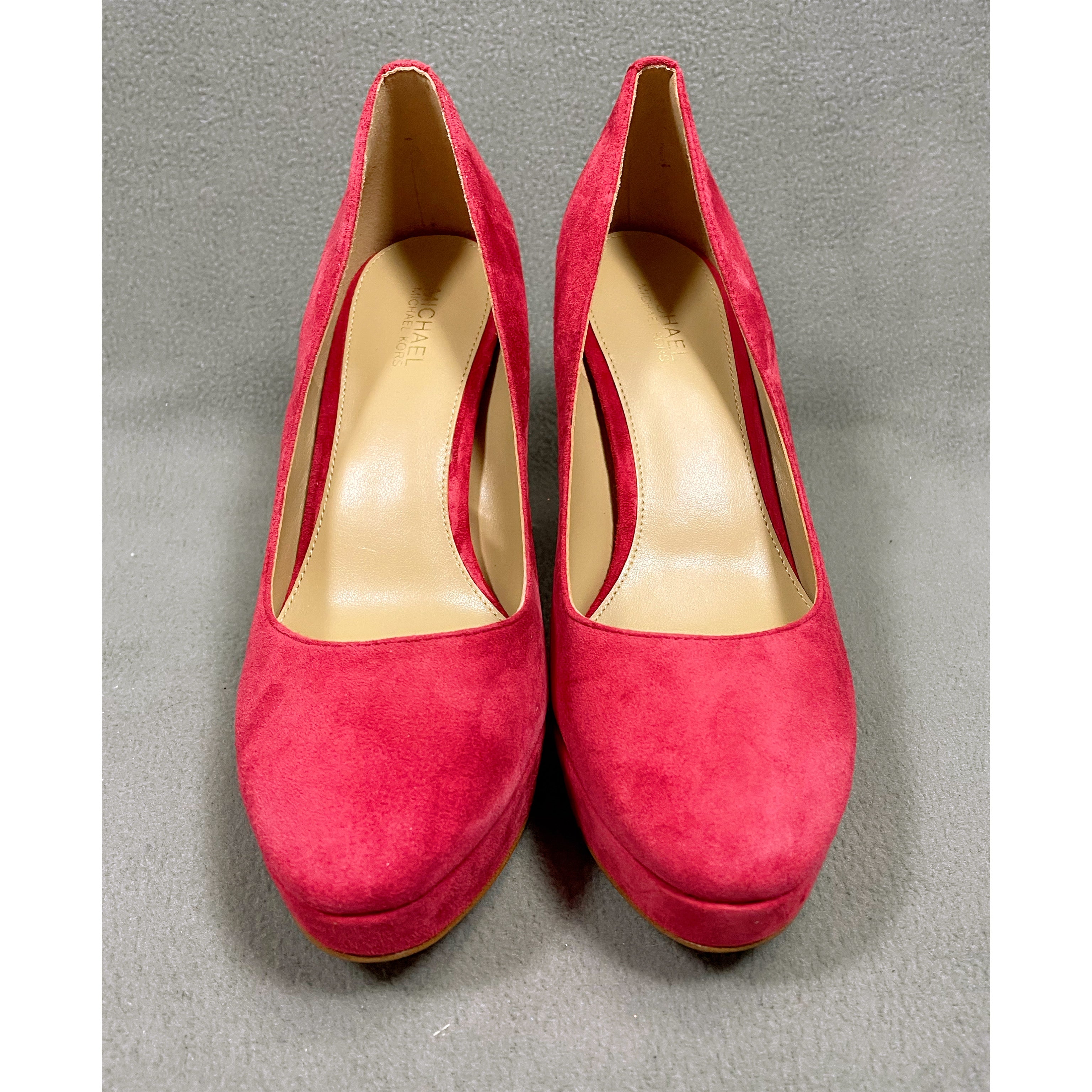 Michael Kors red suede Chantal pump, size 6.5 NEW IN BOX!