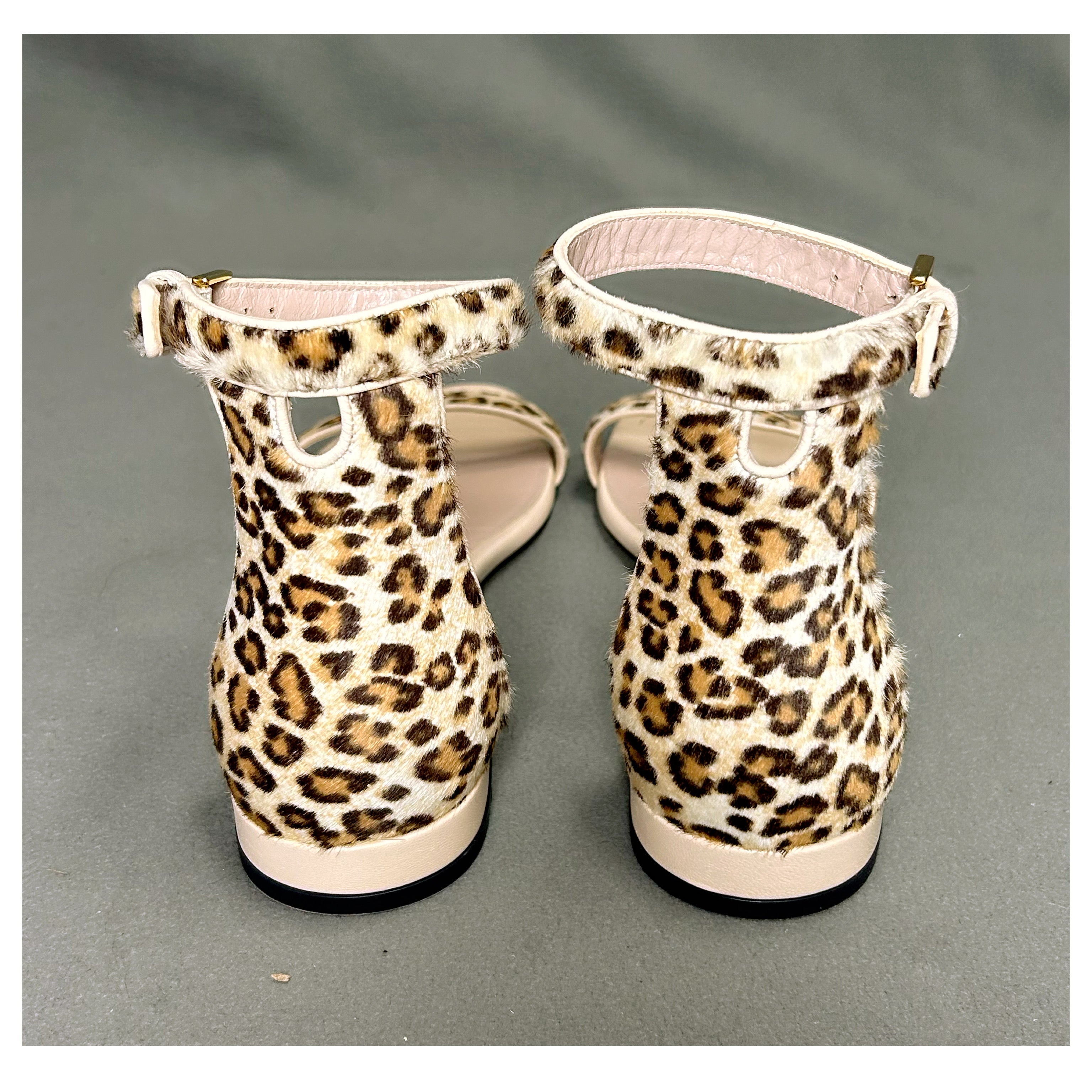 Stuart Weitzman leopard sandals, size 9