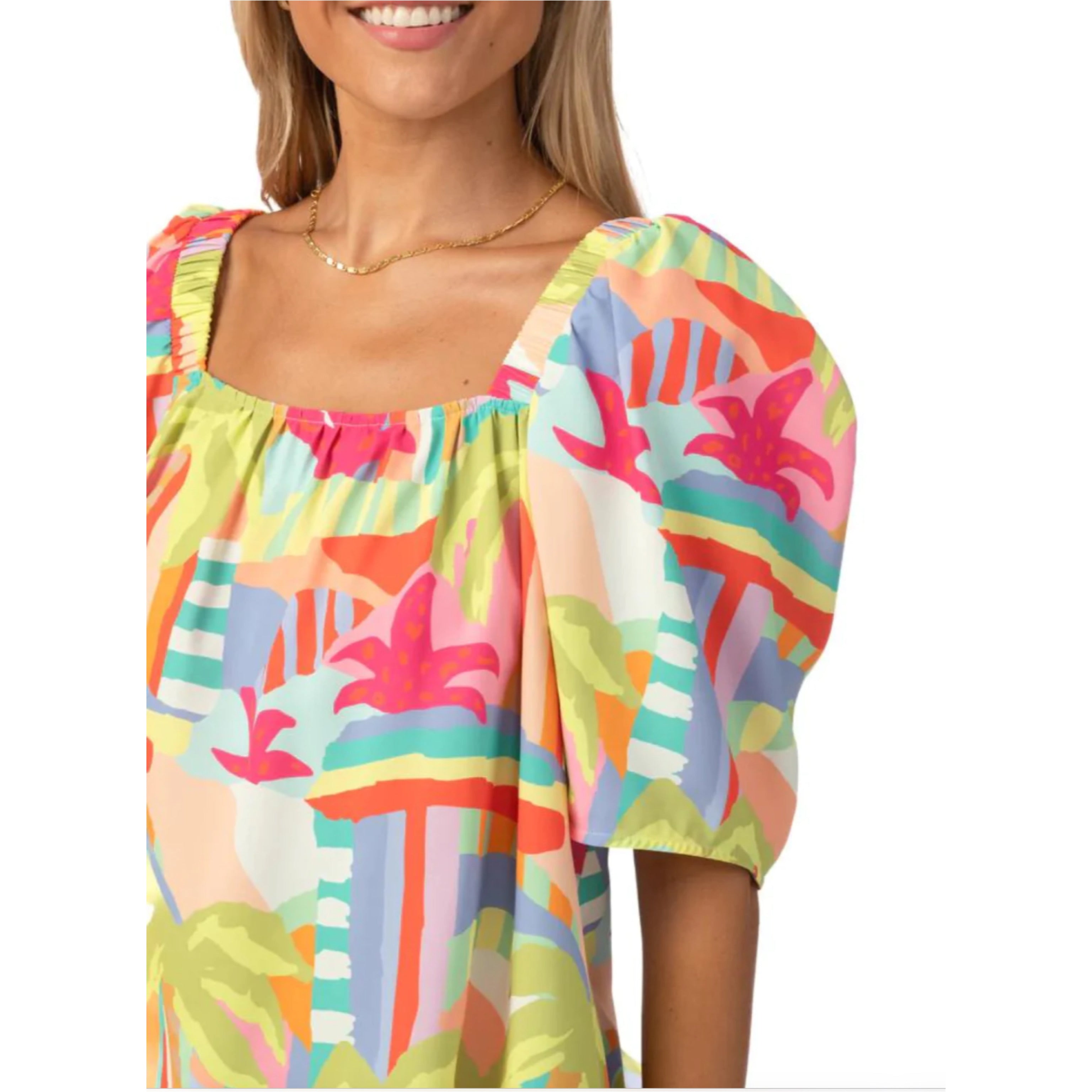 Crosby bright print blouse, size S