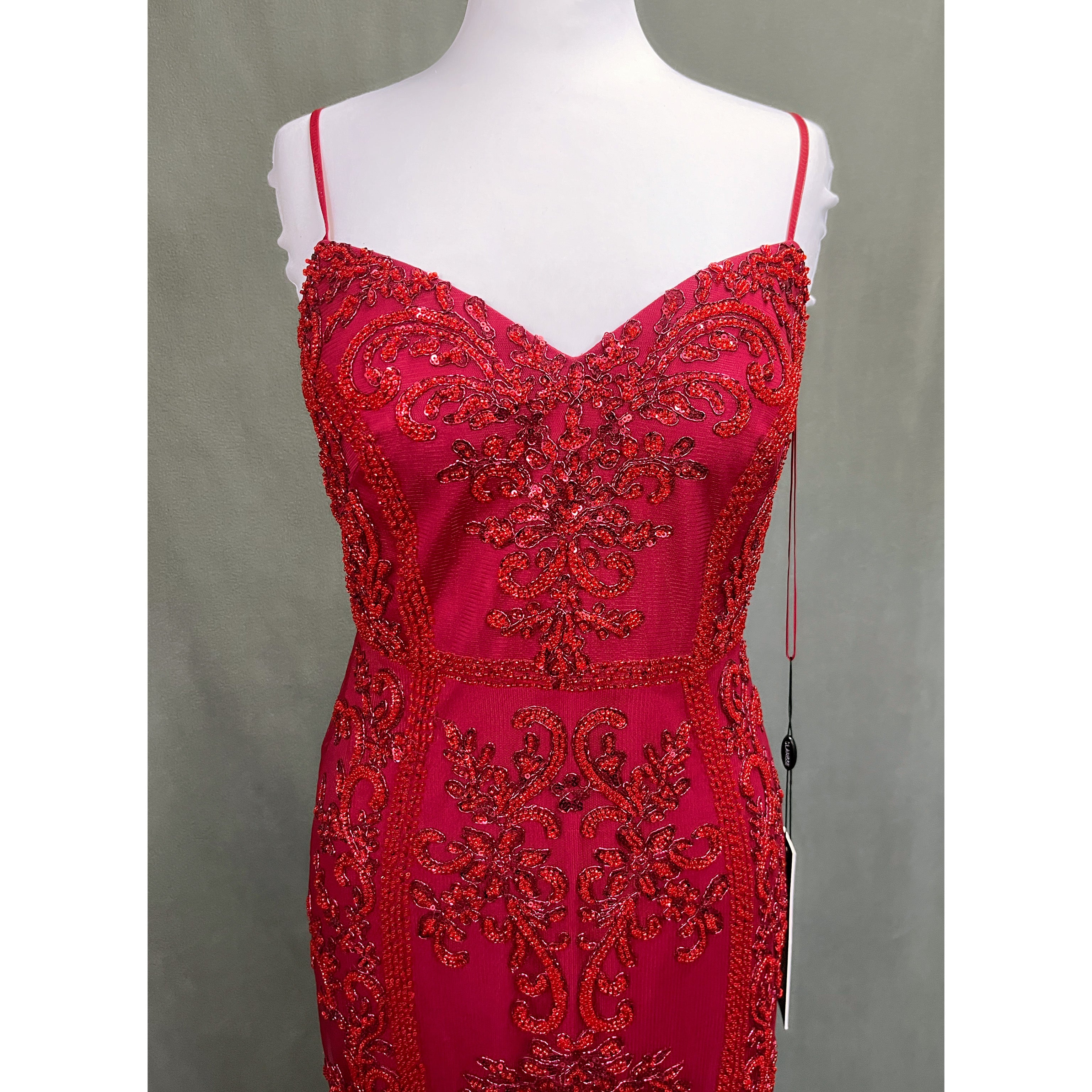 Clarisse brick red dress, size 4, NEW WITH TAGS!