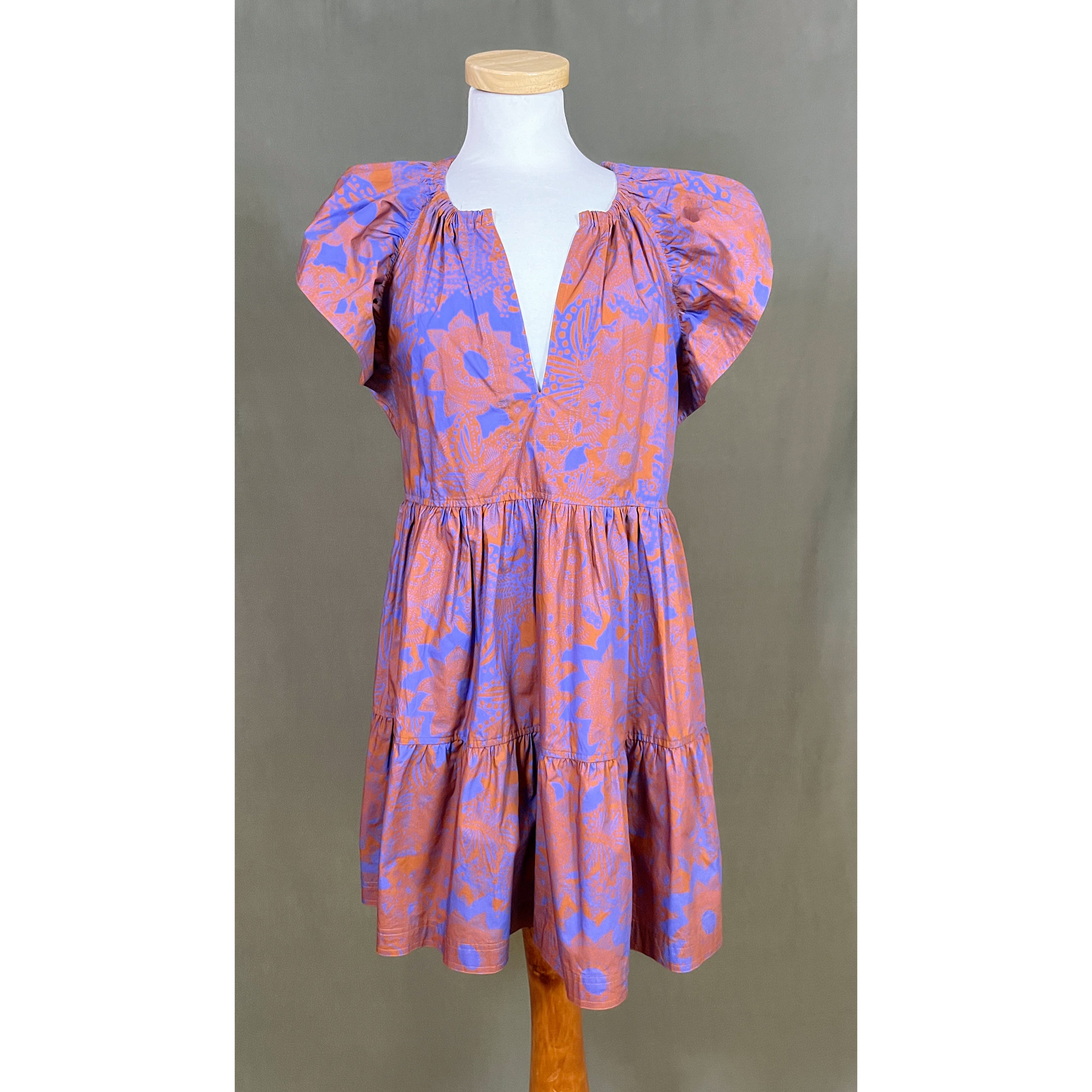 Marie Oliver purple print Kara dress, size XS