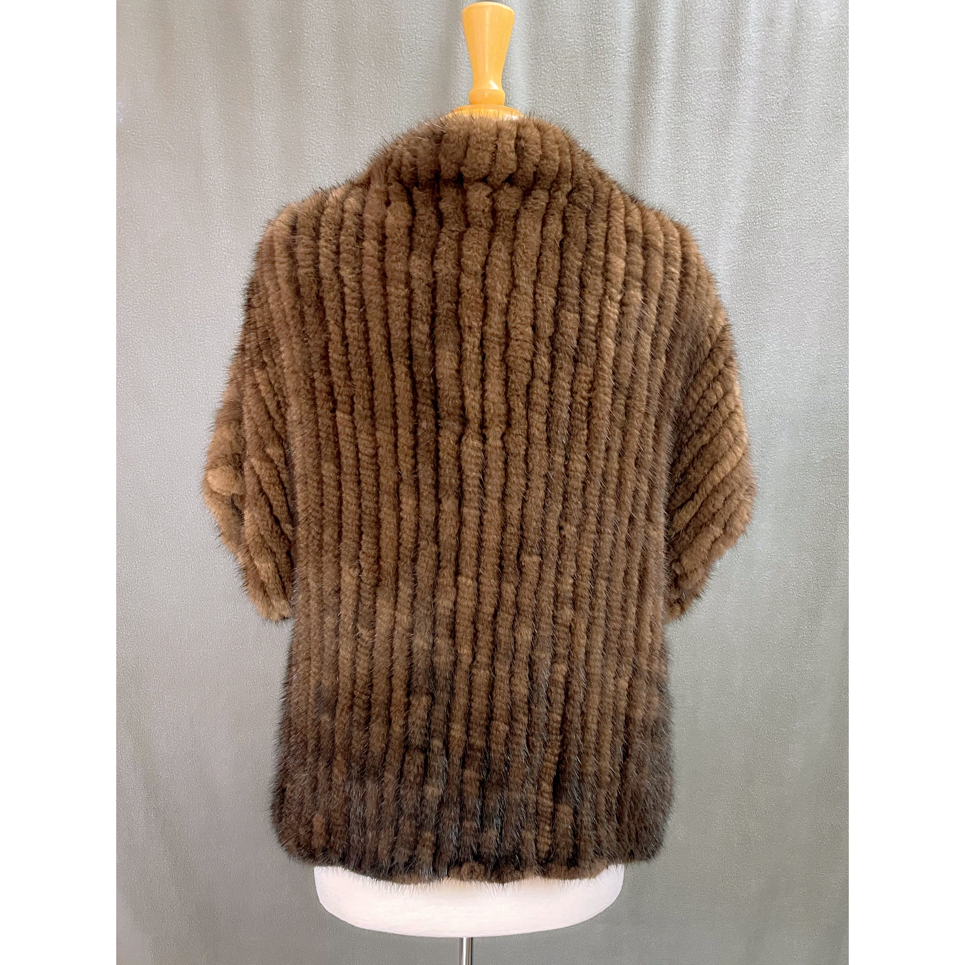 Adrienne Landau woven mink vest, one size fits most