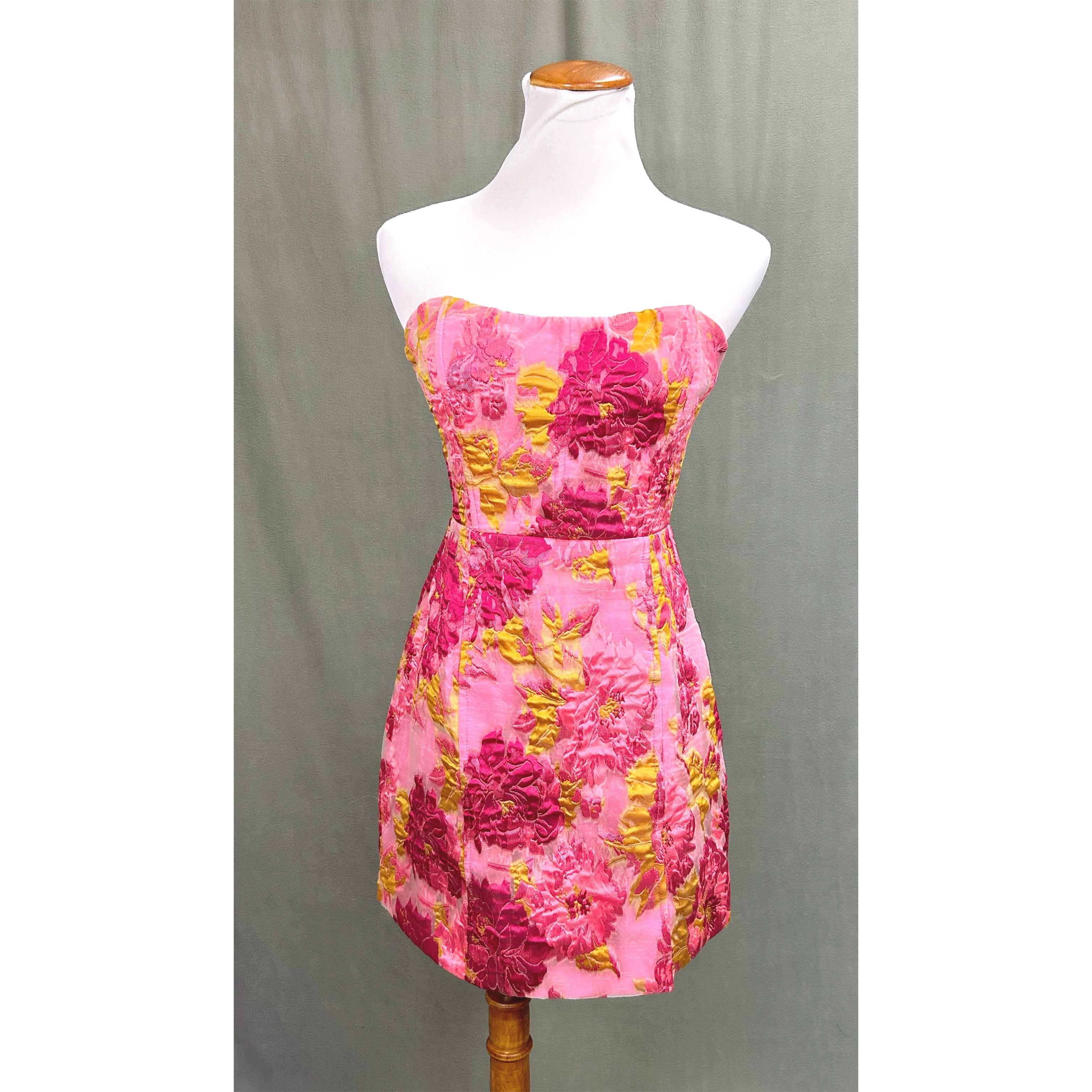 Showpo pink print dress, size 4