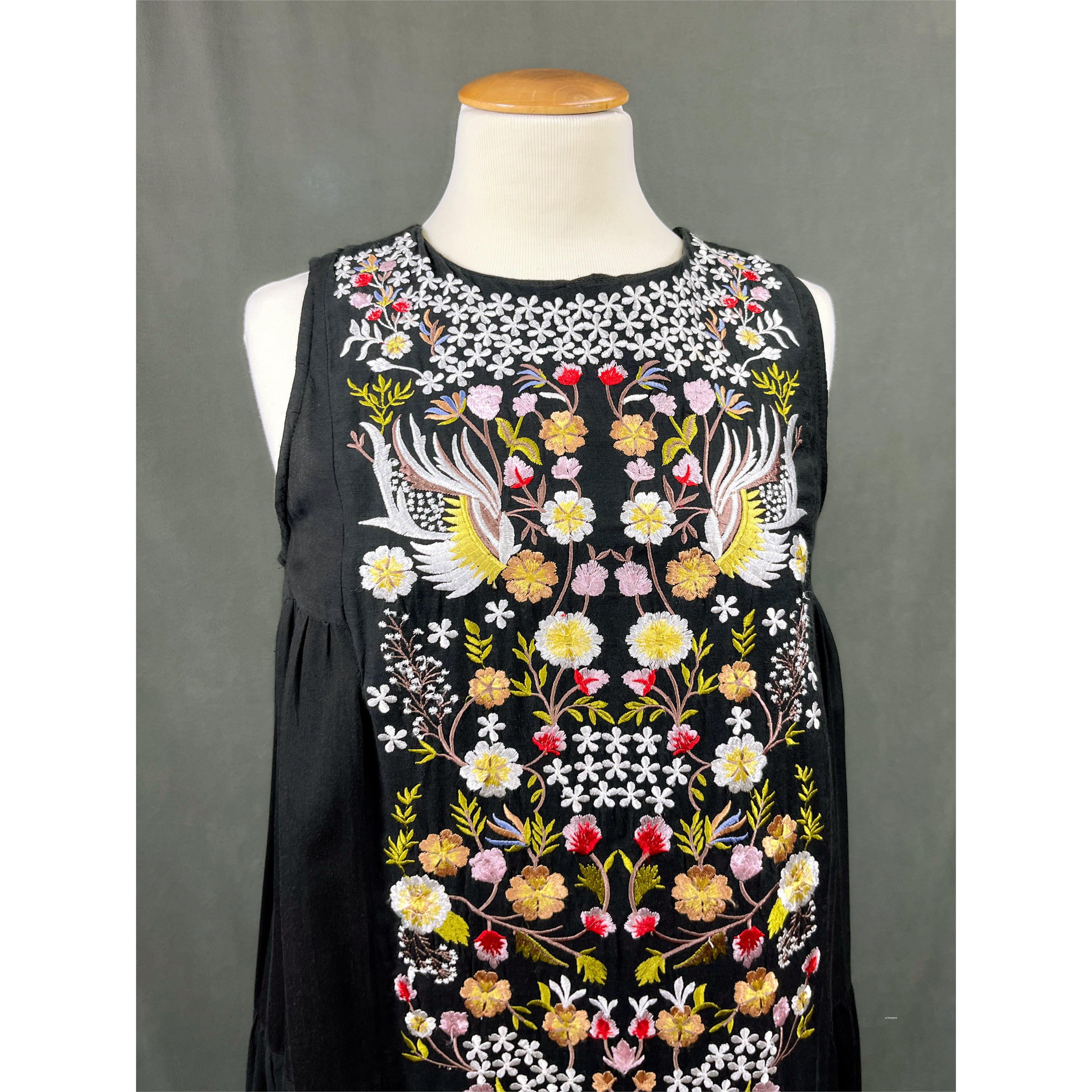 Samant Chauhan black embroidered dress, size 6