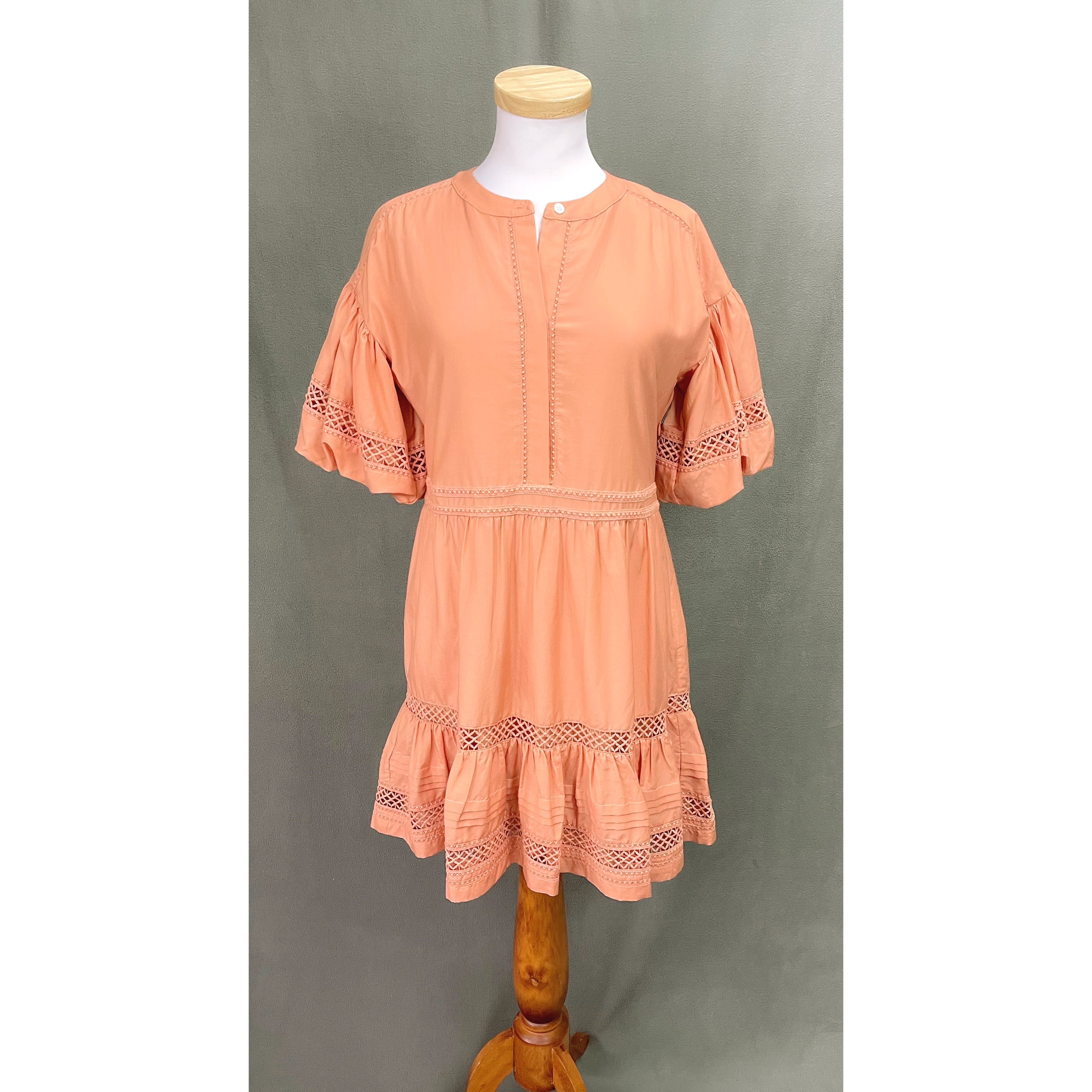 Marie Oliver peach dress, size S, NEW WITH TAGS!