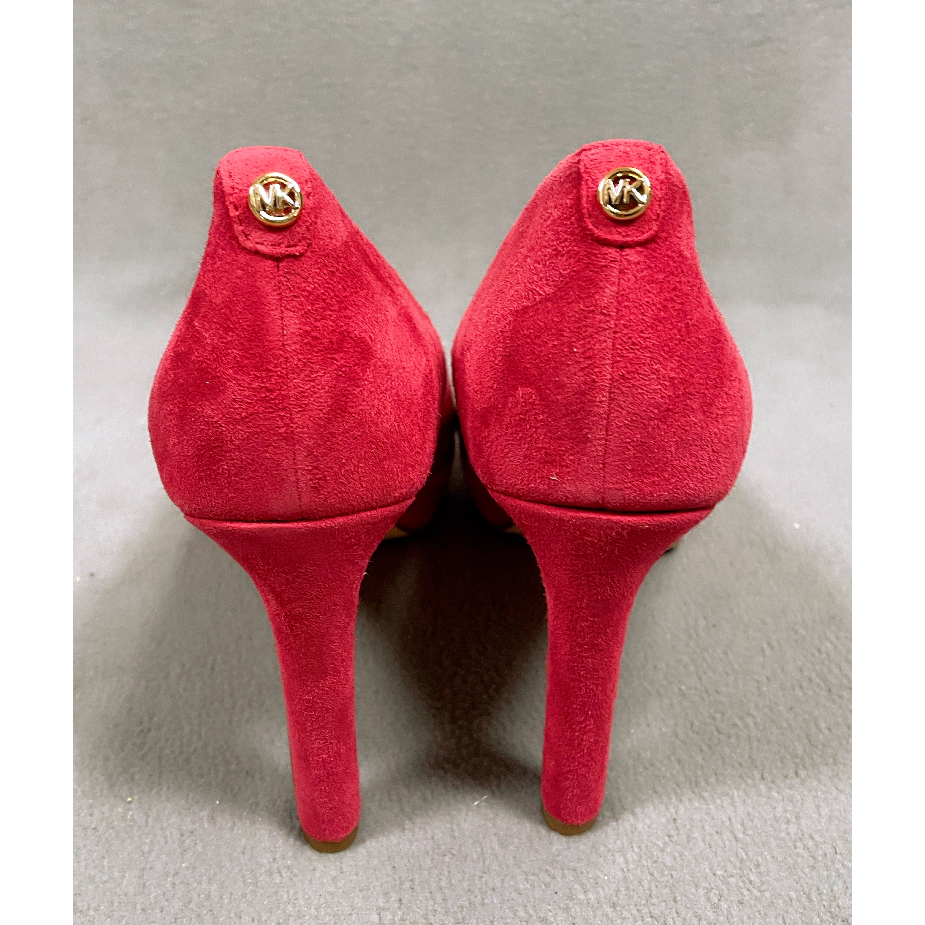 Michael Kors red suede Chantal pump, size 6.5 NEW IN BOX!