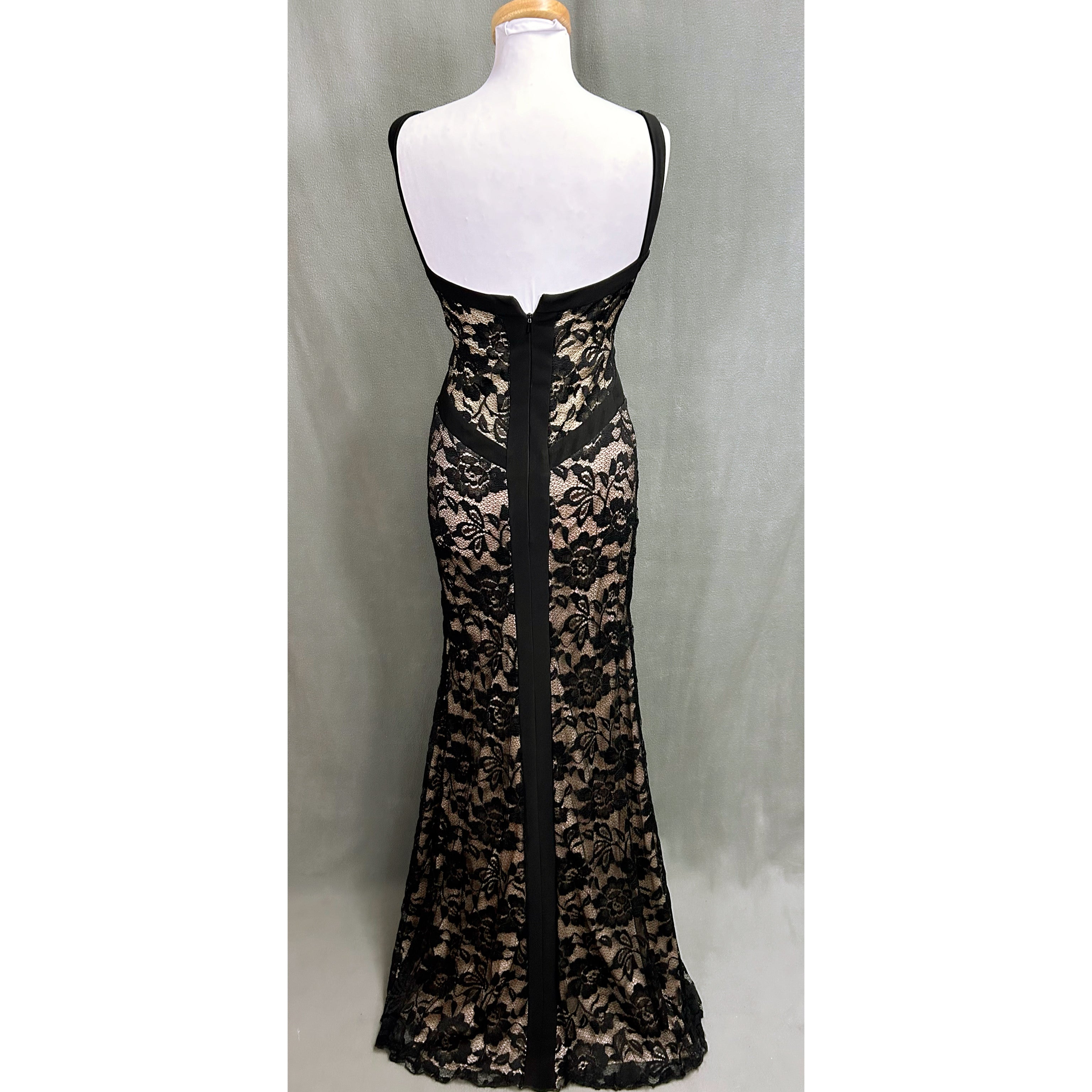 Mori Lee black lace dress, size 7/8