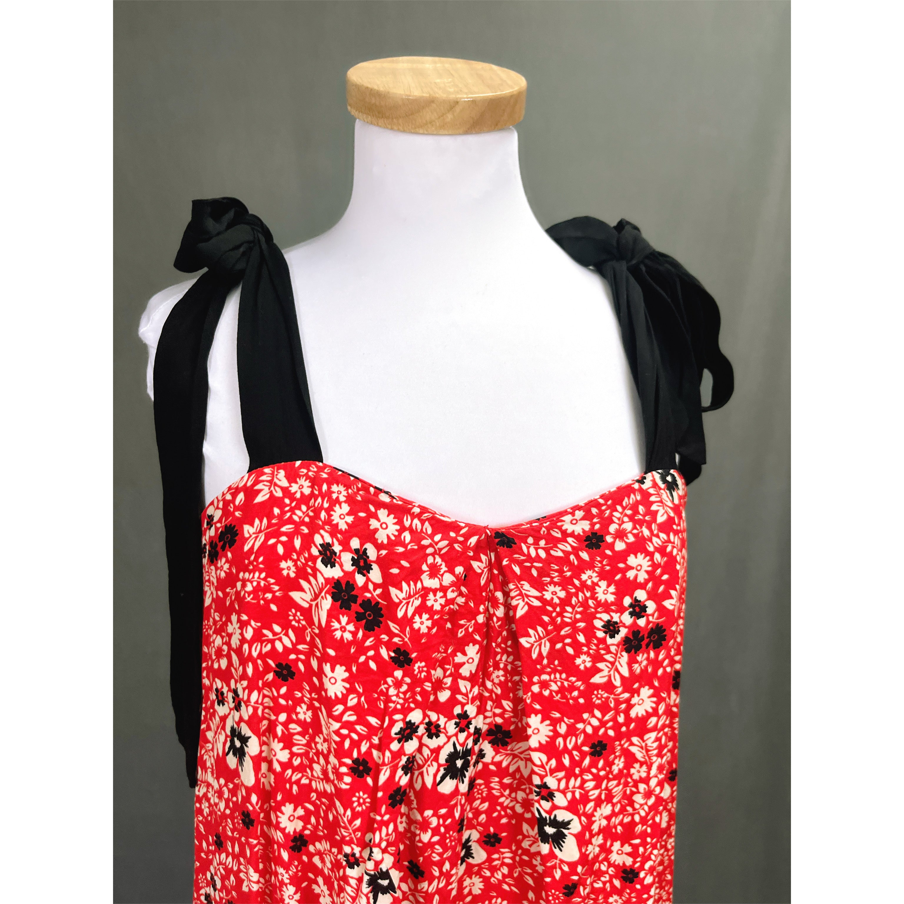 Free People red floral jumpsuit, size XS