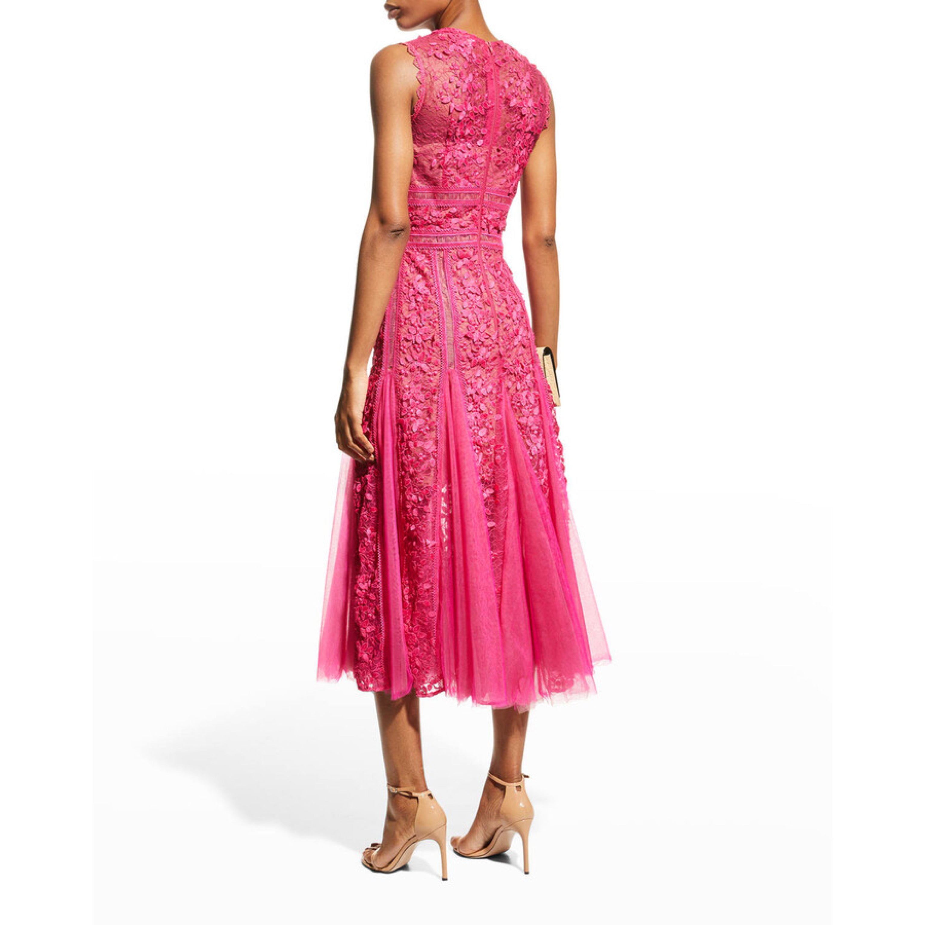 Bronx & Banco hot pink lace Megan dress, size XL, NEW without tags
