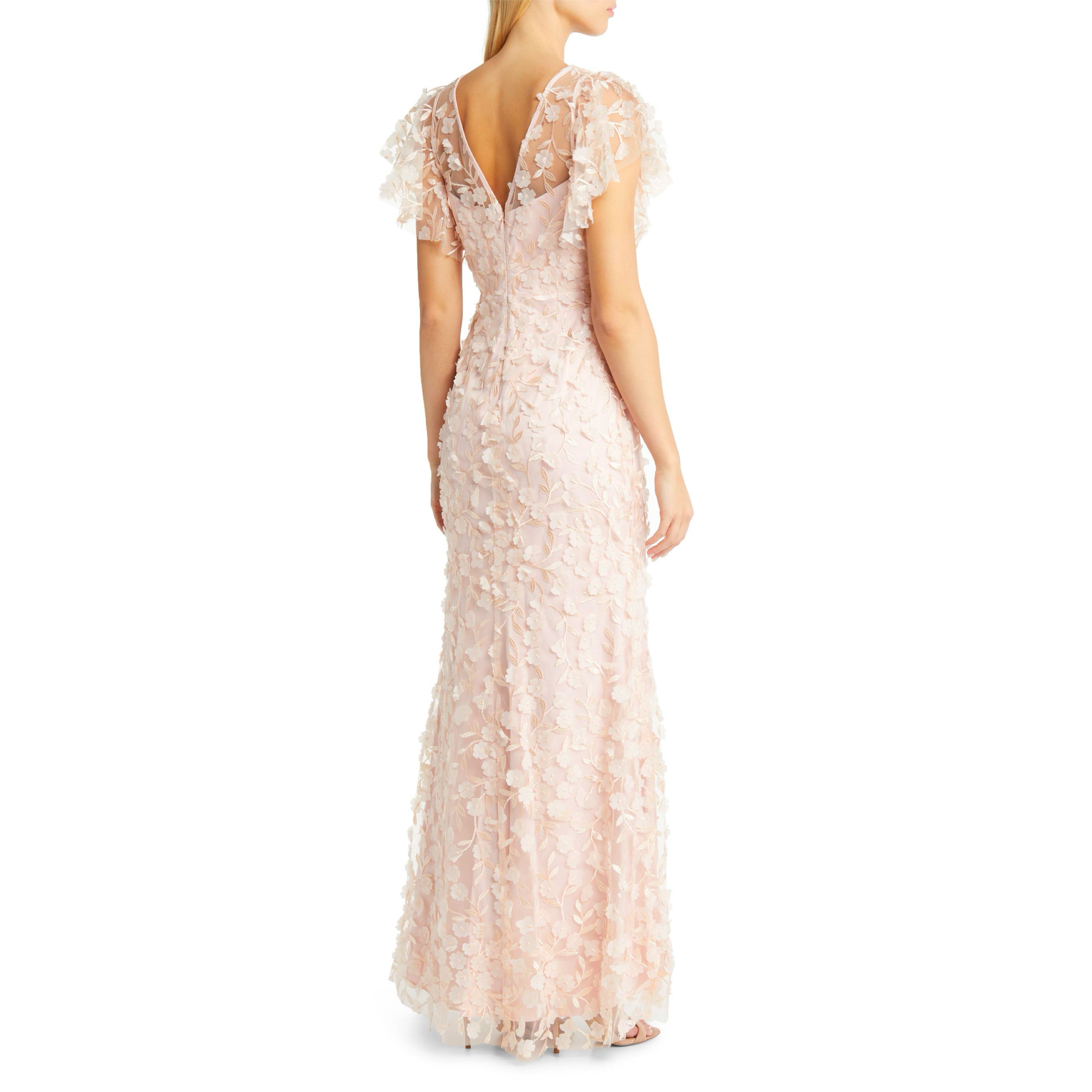 Eliza J. blush 3D floral dress, size 12