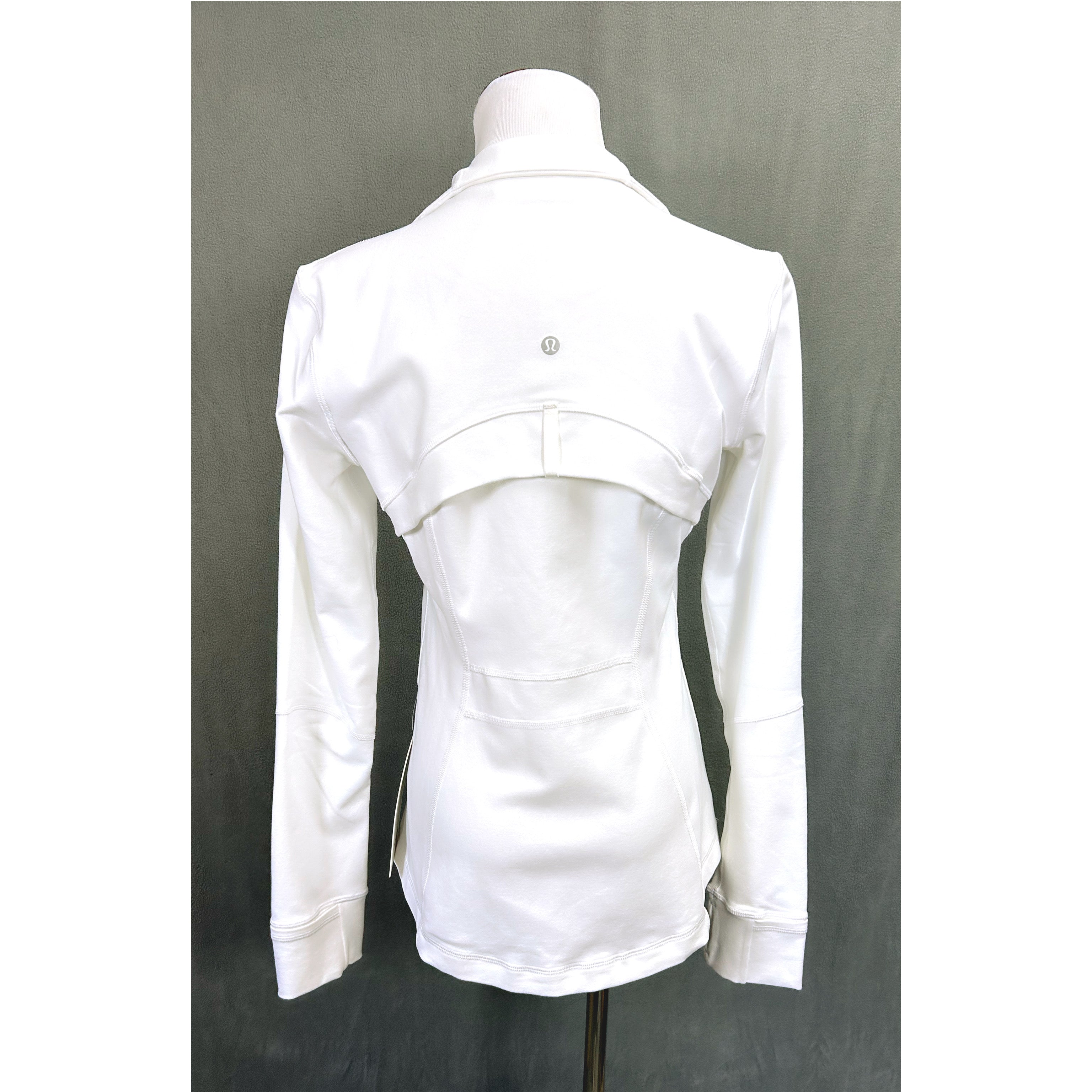 lululemon white Define jacket, size 8, NEW WITH TAGS!