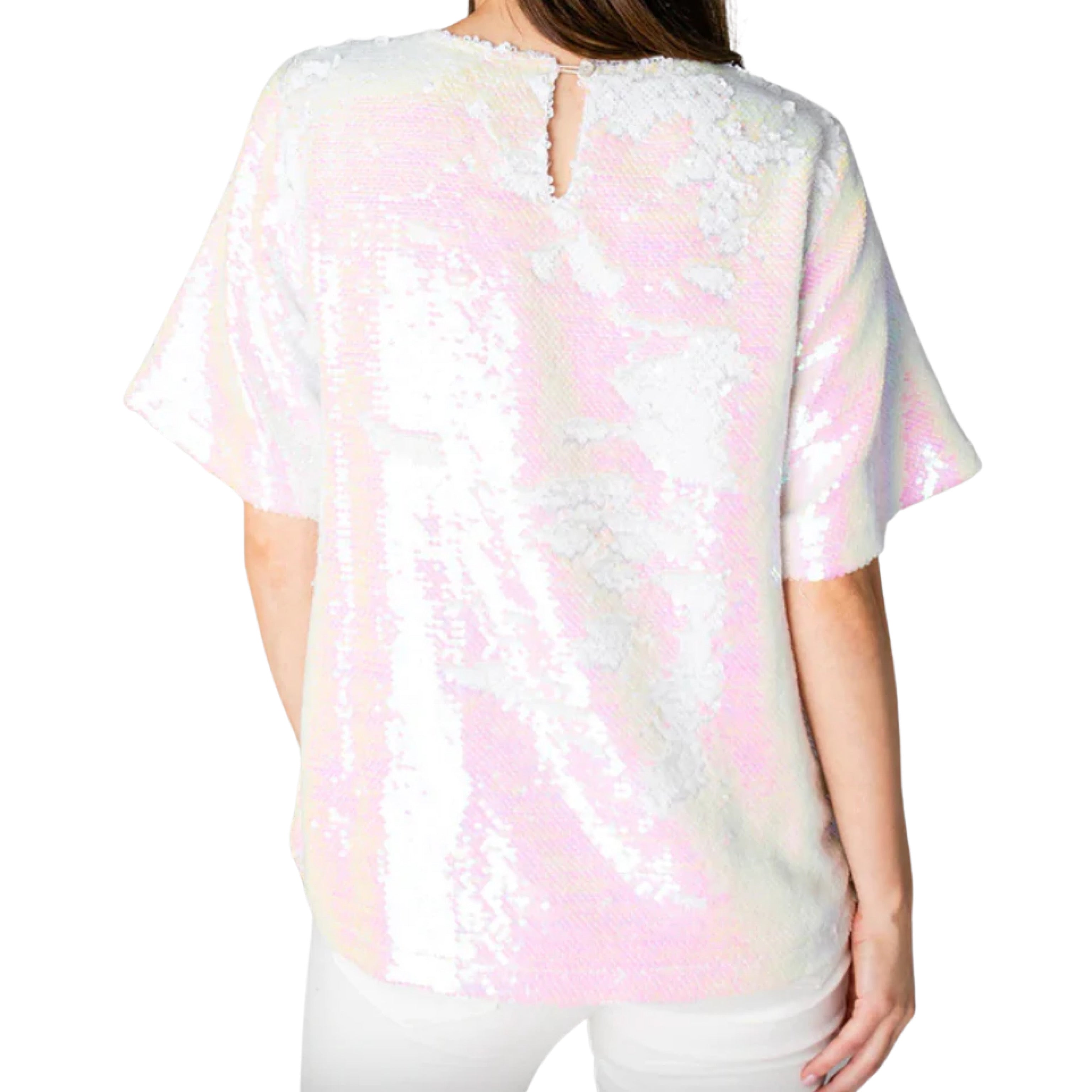 Buddy Love iridescent sequin blouse, size S
