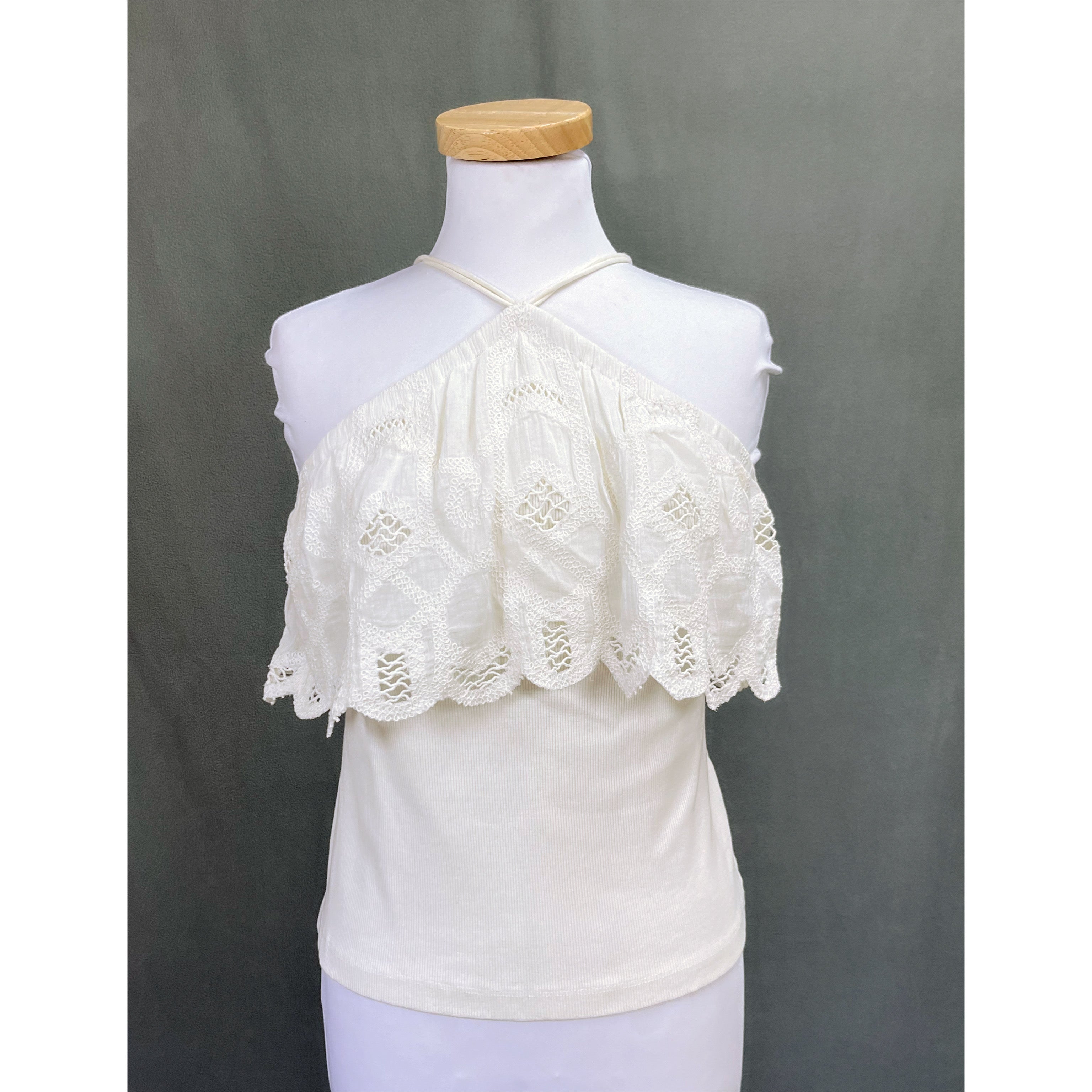 Anthropologie ivory top, size M