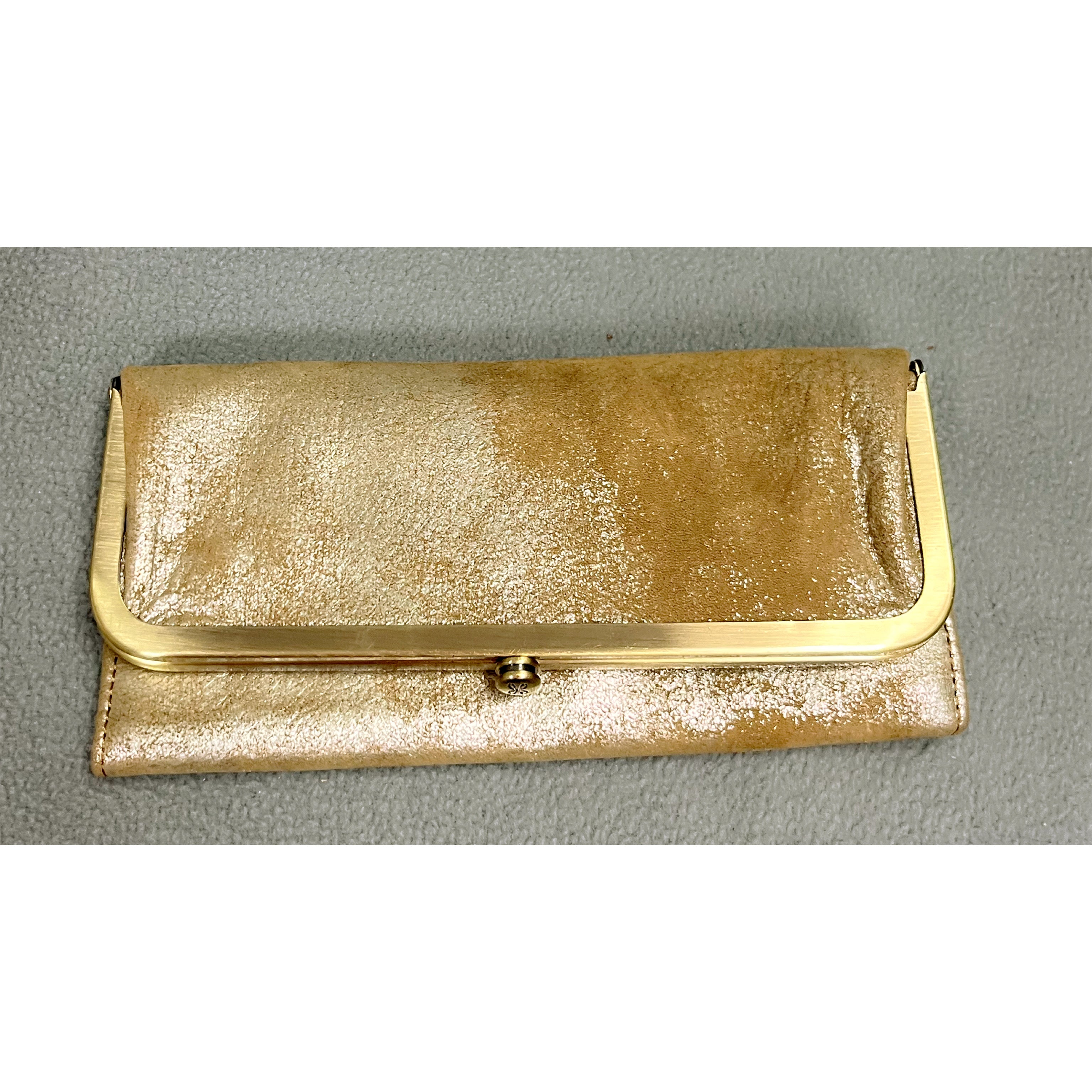 Hobo distressed gold leather Lauren wallet