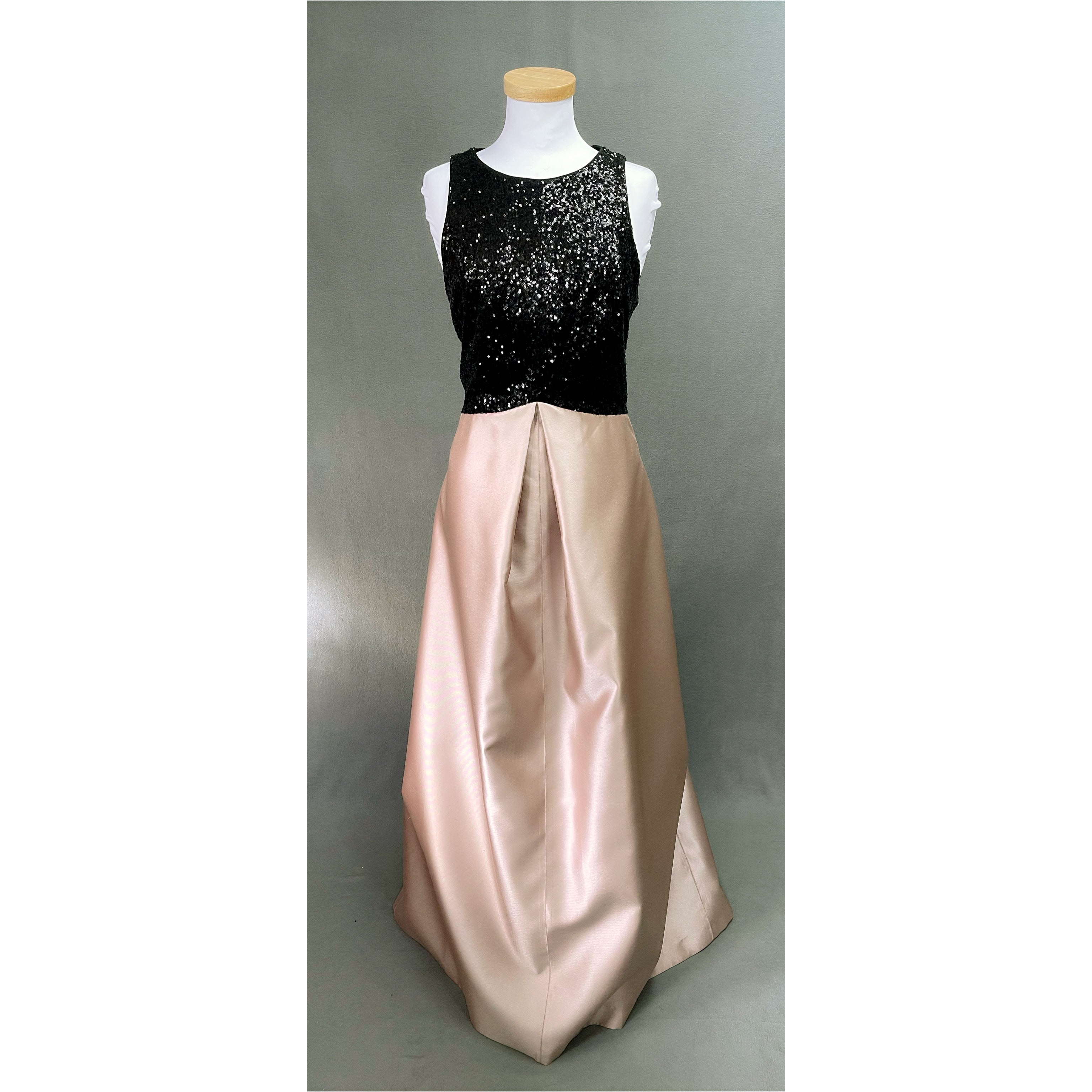 Cachet black and champagne dress, size 16