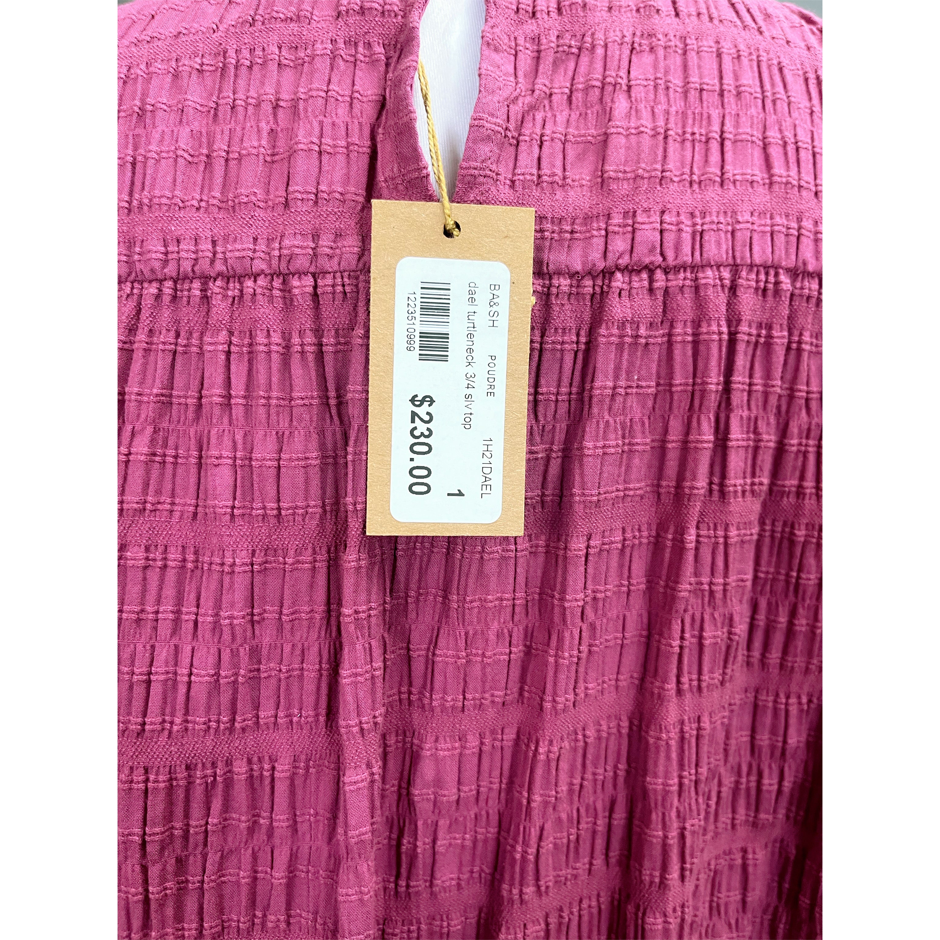 ba&sh mauve blouse, size S, NEW WITH TAGS!