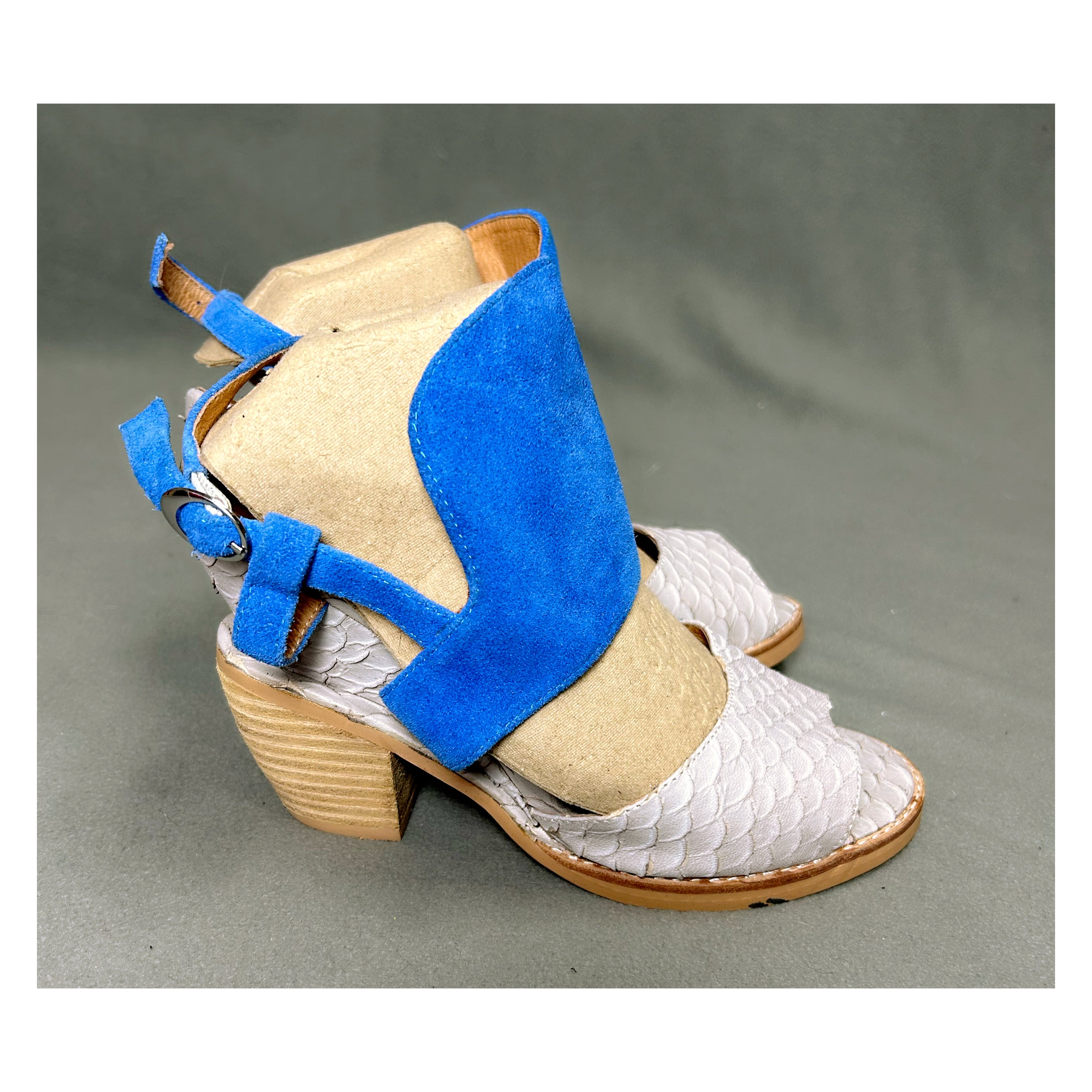 Jeffrey Campbell cobalt and pale gray shoes, size 8, BRAND NEW!