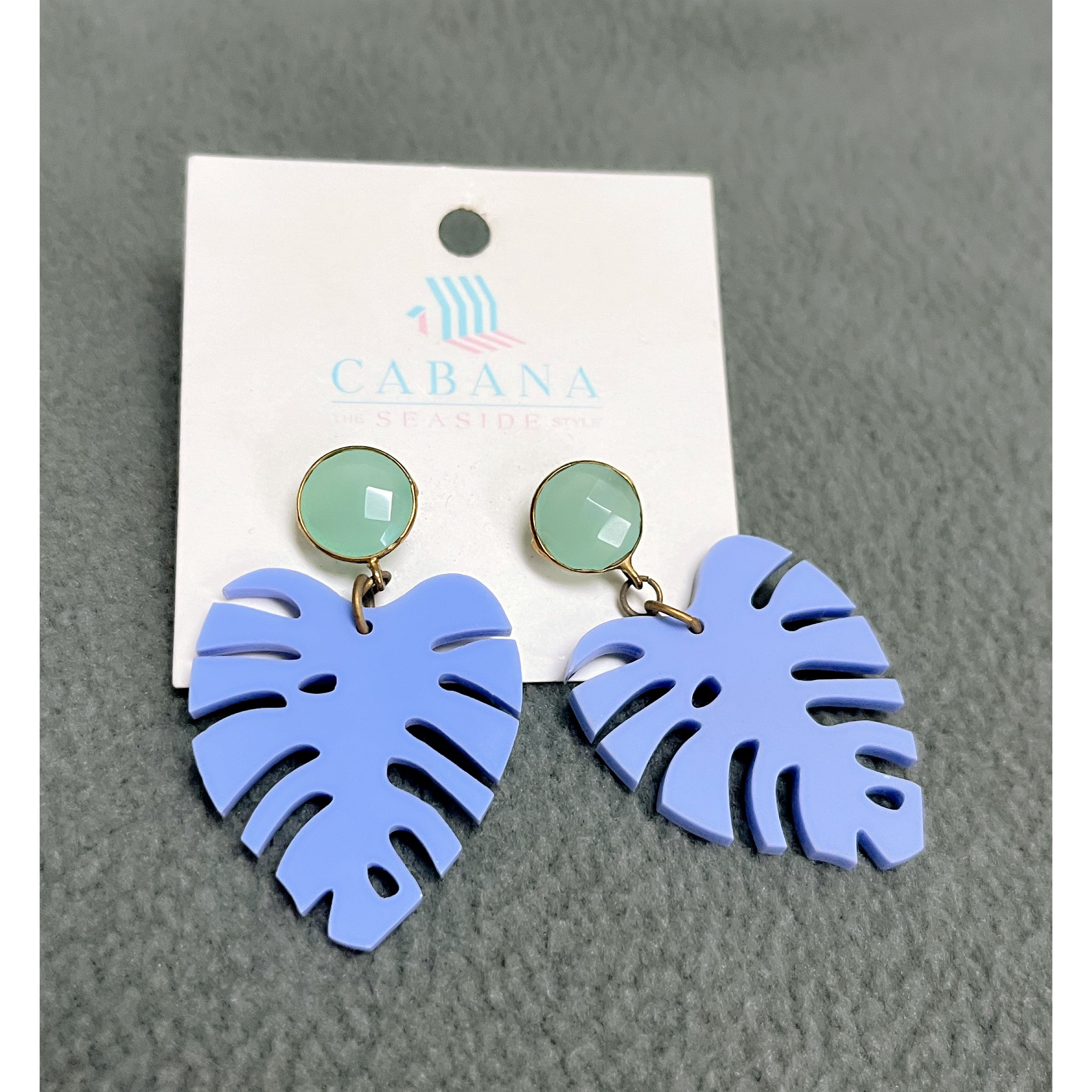 Cabana pale blue and aqua earrings, NEW!
