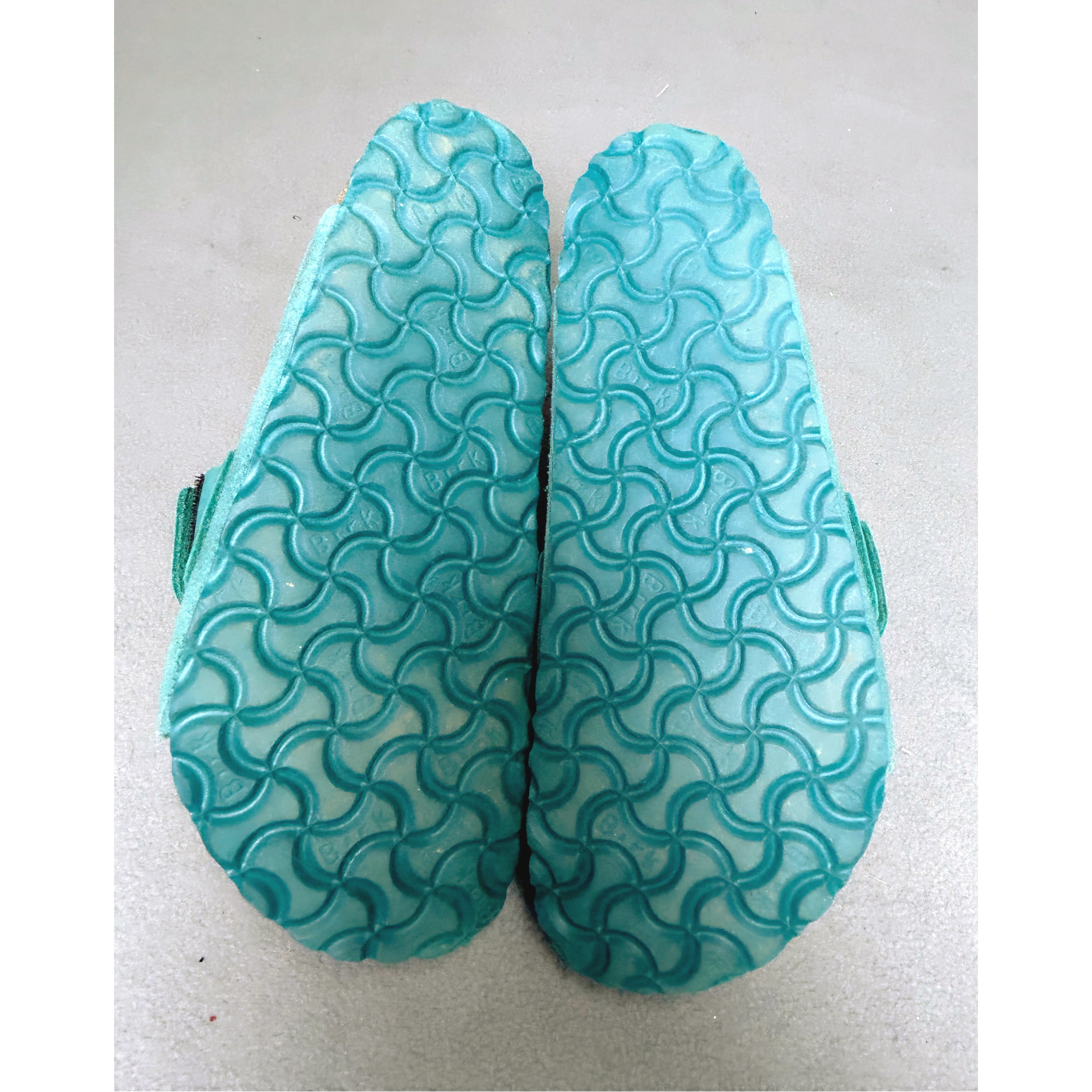 Birkenstock teal Kyoto sandals, size 7-7.5
