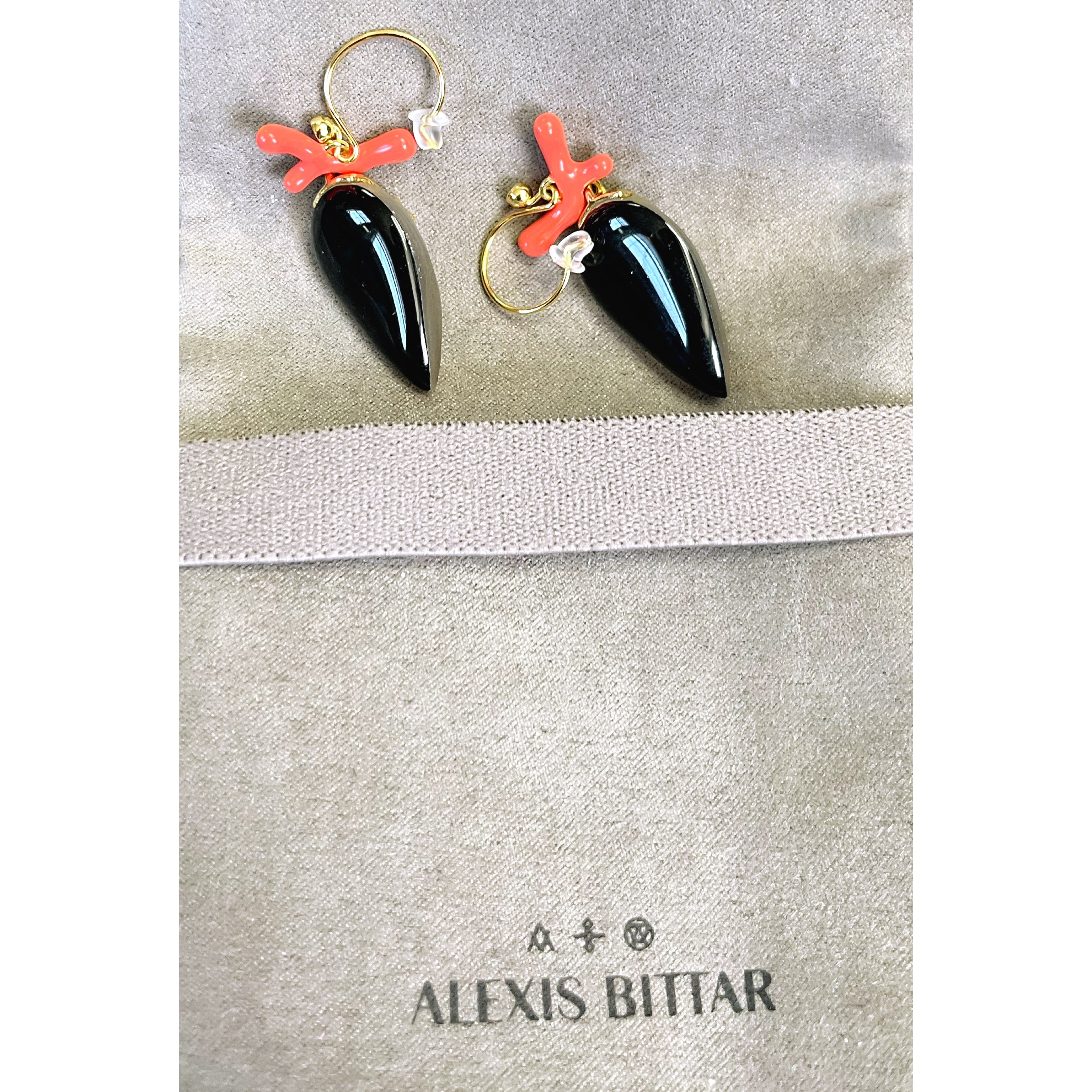 Alexis Bittar Aquatic Dreams coral & lucite earrings