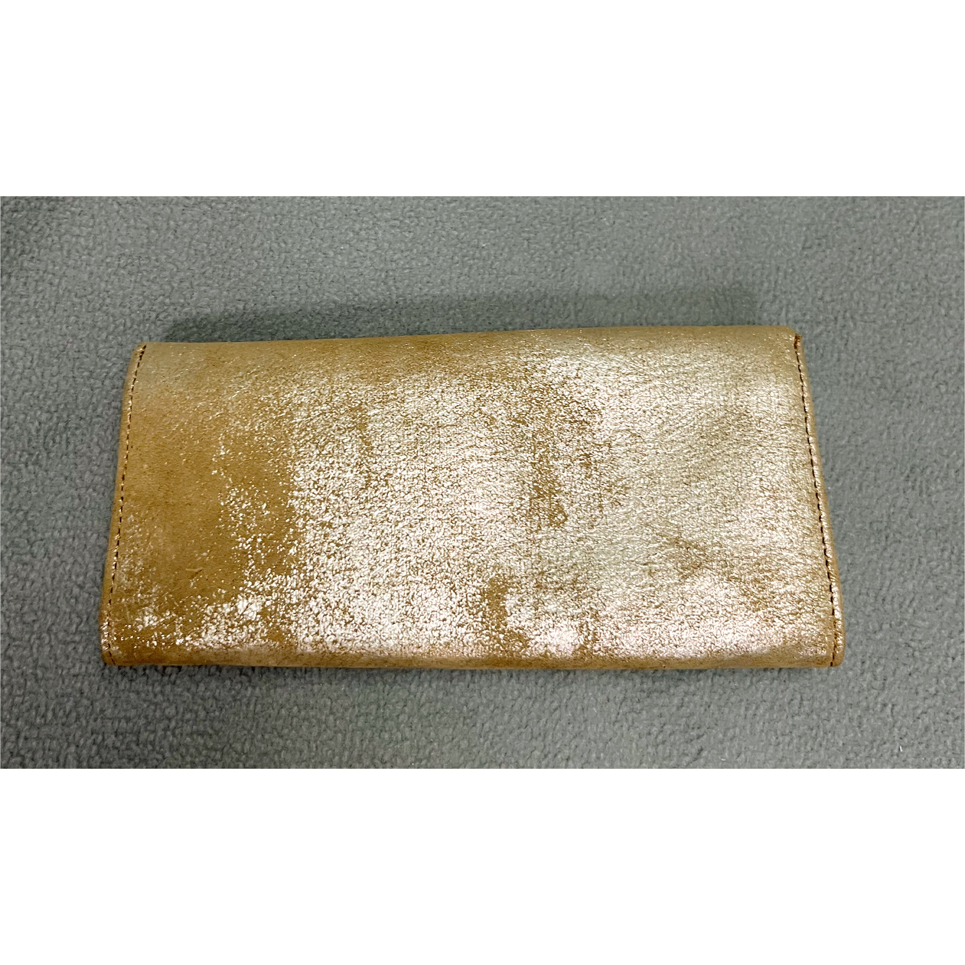 Hobo distressed gold leather Lauren wallet
