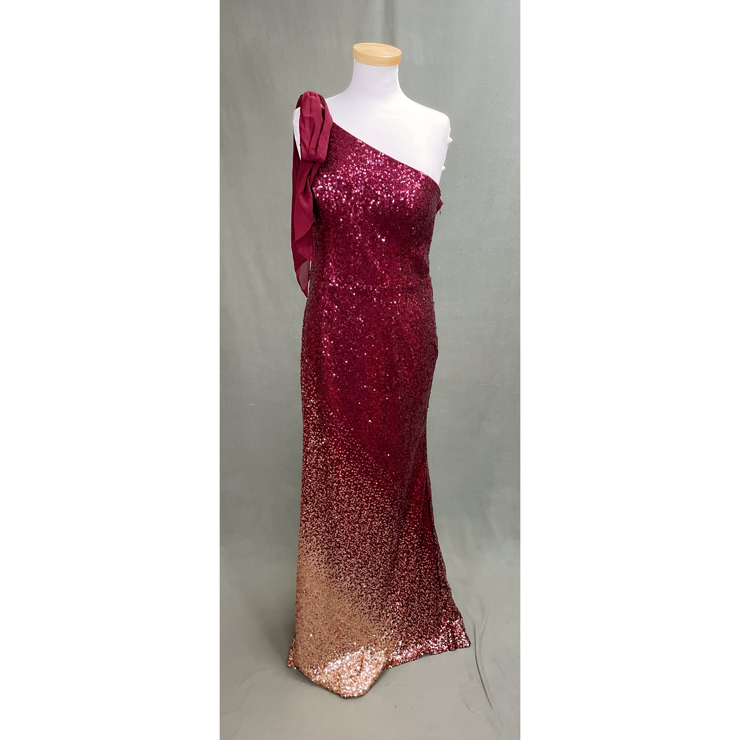 Ever Pretty burgundy and gold dress, size 10, NEW WITH TAGS!