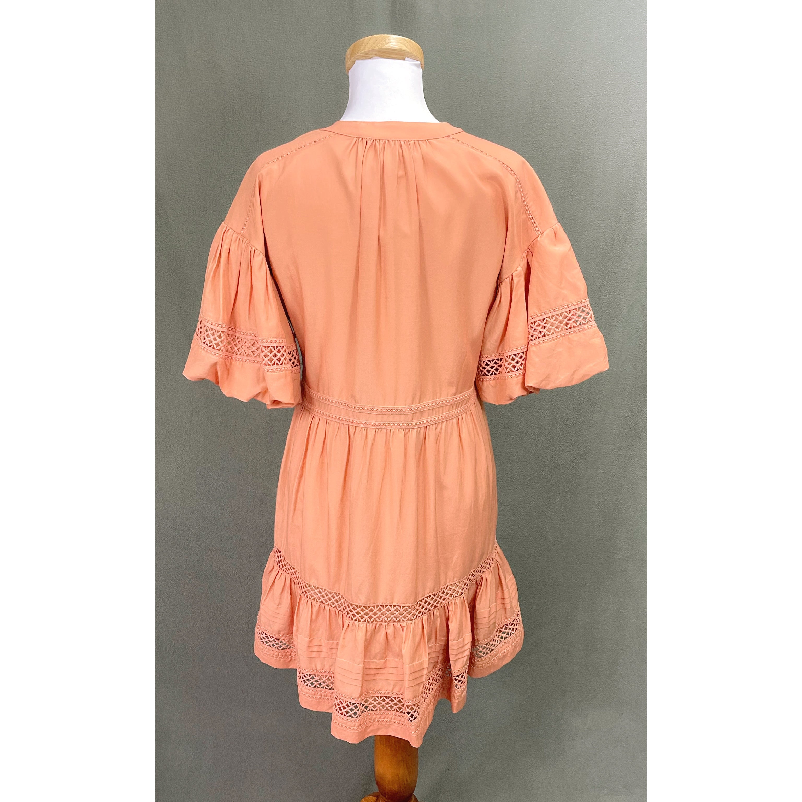Marie Oliver peach dress, size S, NEW WITH TAGS!