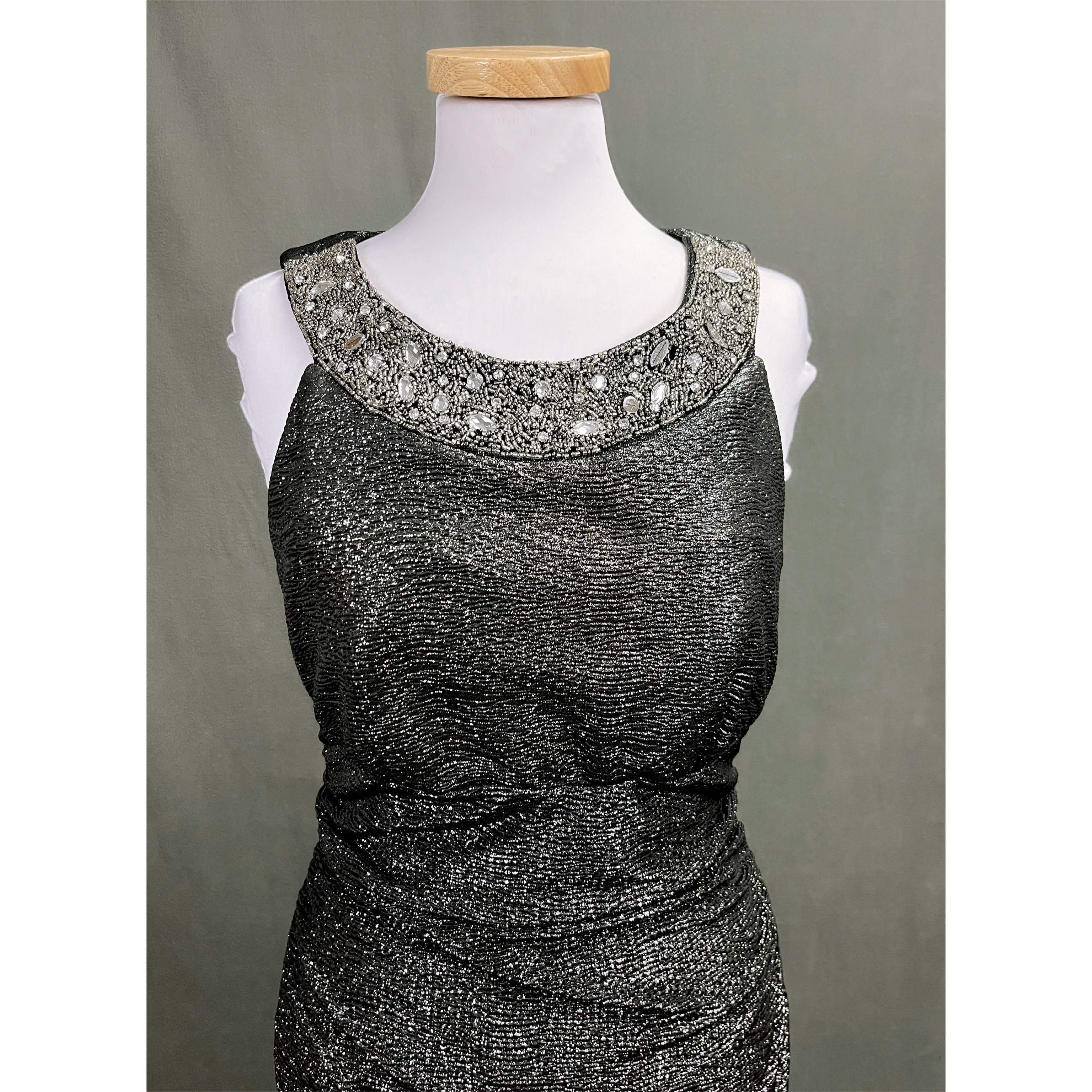 Frank Lyman pewter shimmer knit, size  10, NEW WITH TAGS!