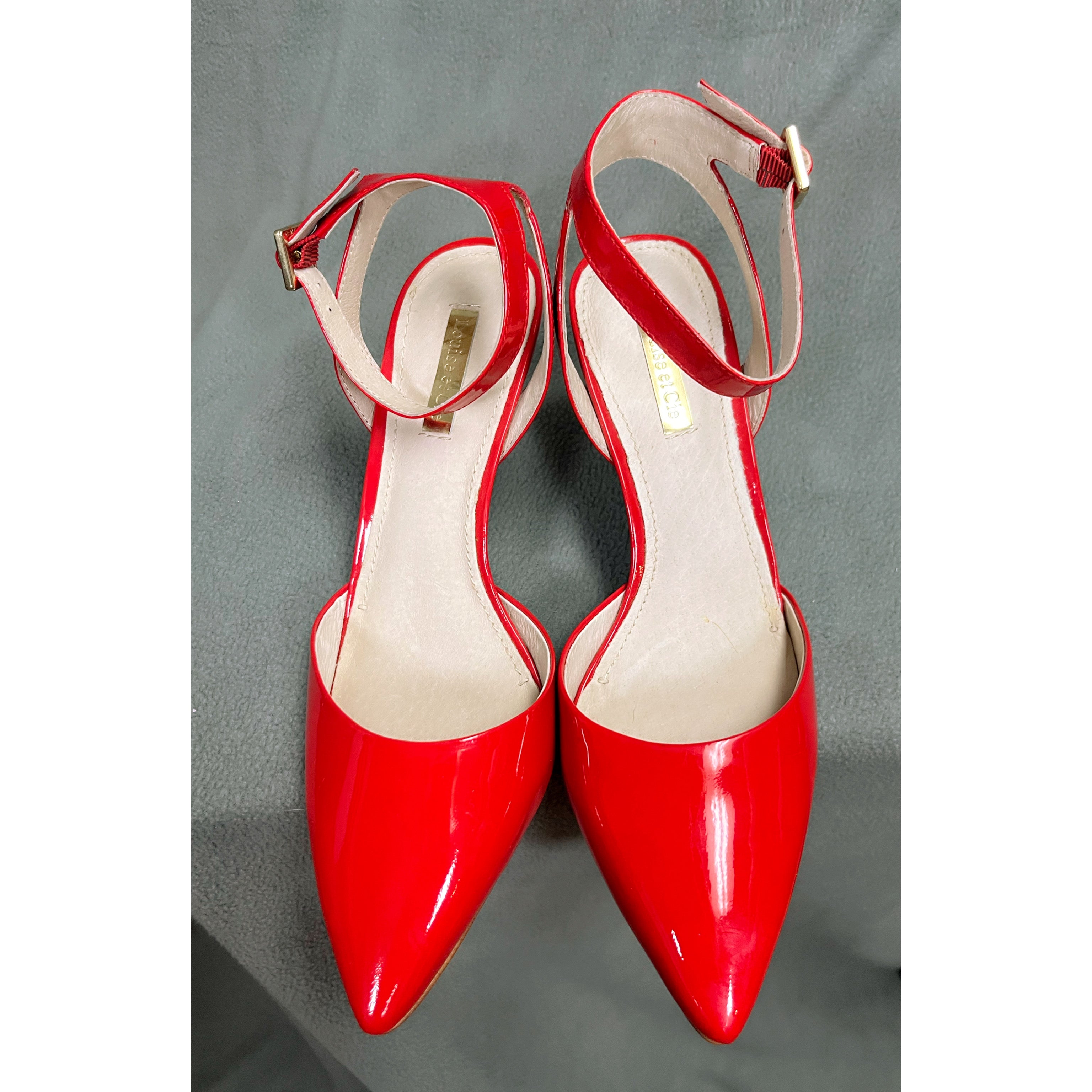 Louise & Cie red patent heel, size 8, NEW without tags
