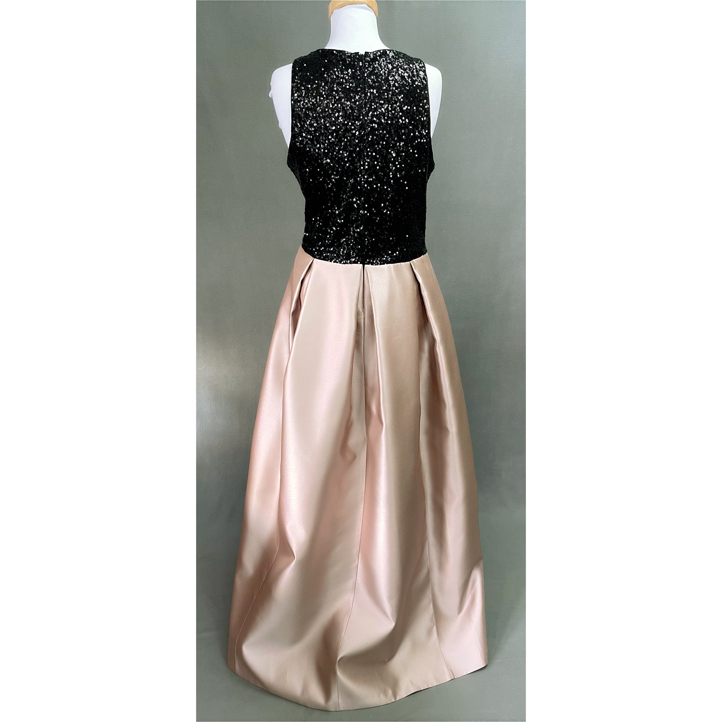 Cachet black and champagne dress, size 16