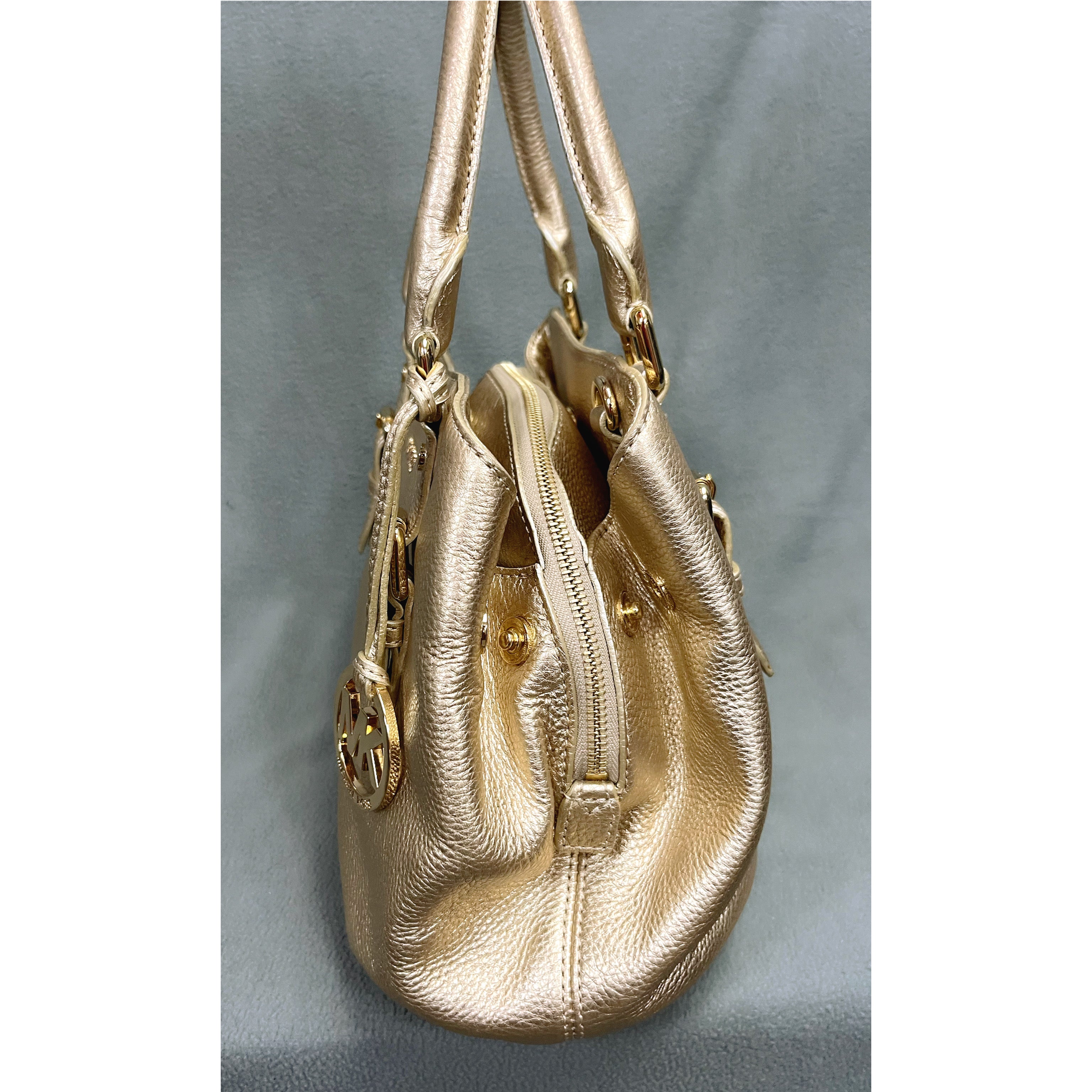 Michael Kors gold leather bag, NEW without tags
